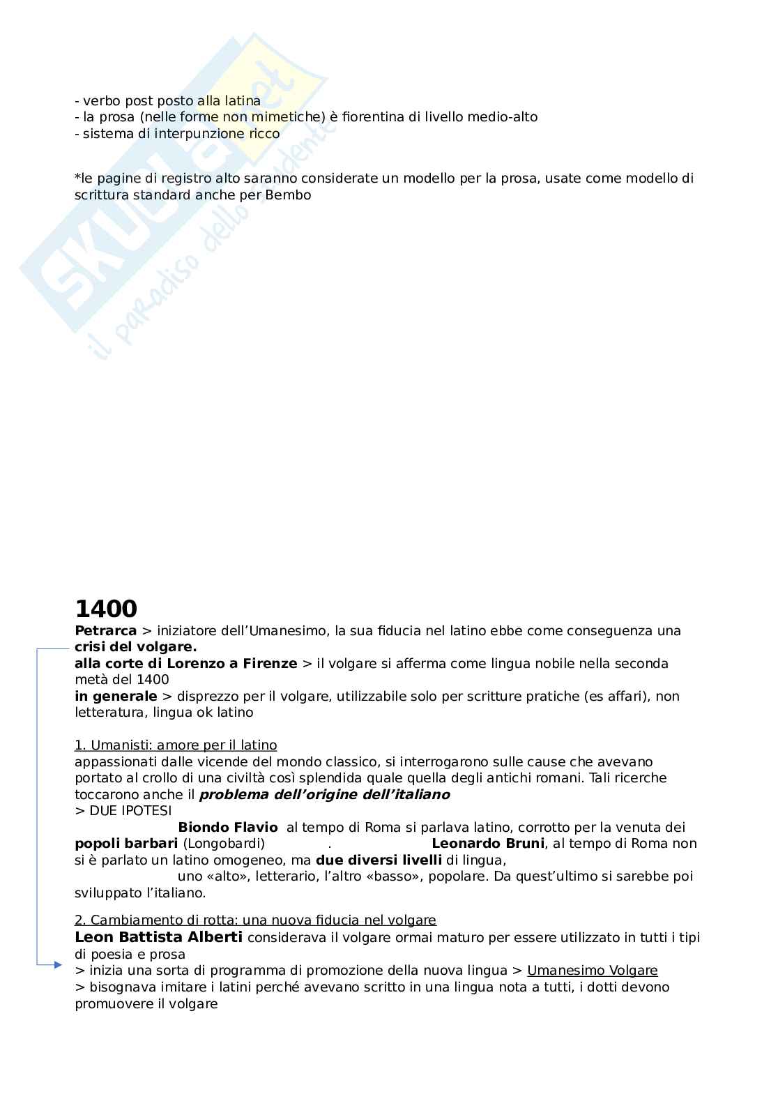 Appunti di storia della lingua italiana Pag. 11