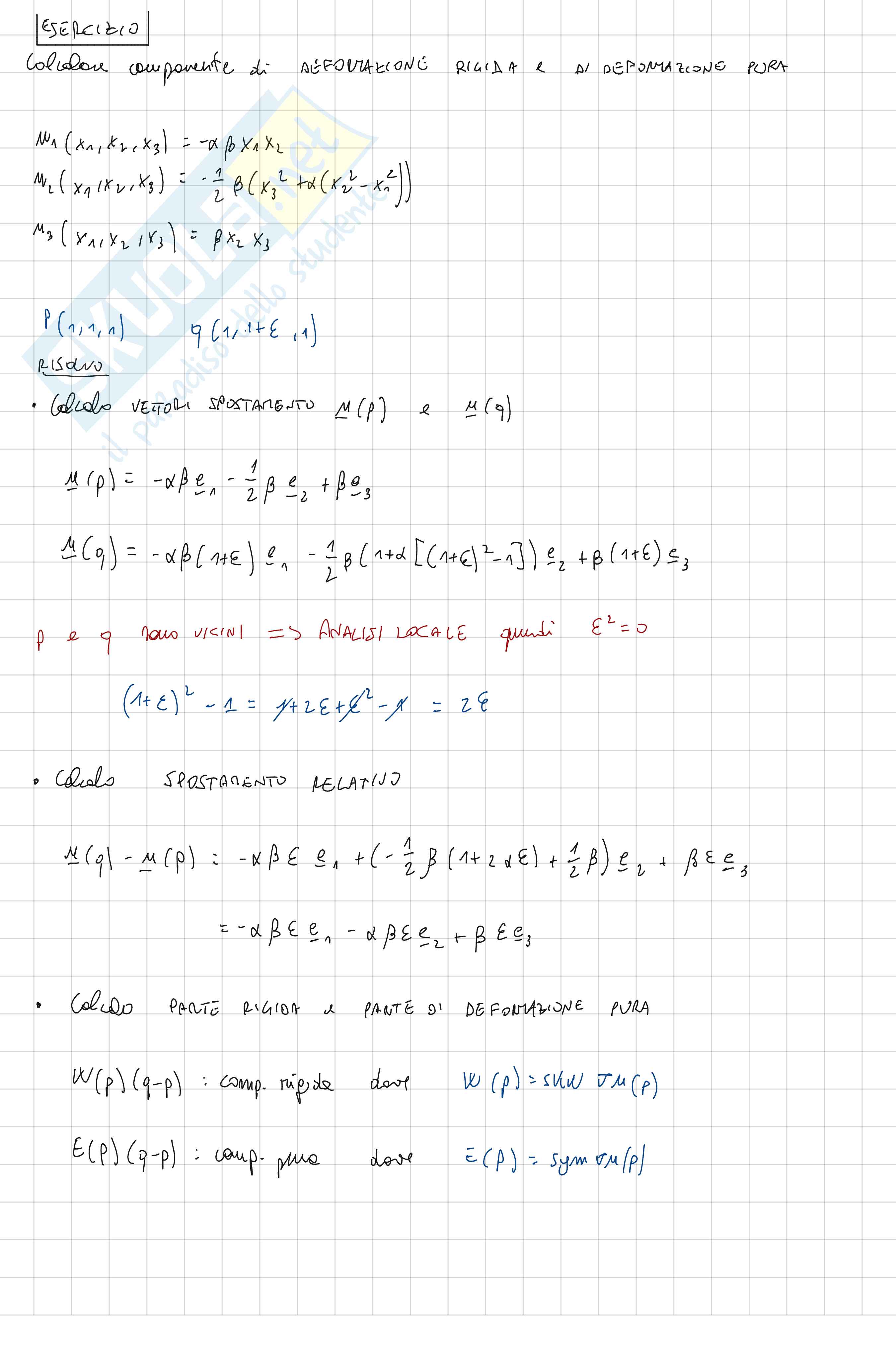 Esercizi di Meccanica dei solidi sulla teoria lineare dell’elasticità tridimensionale Pag. 1