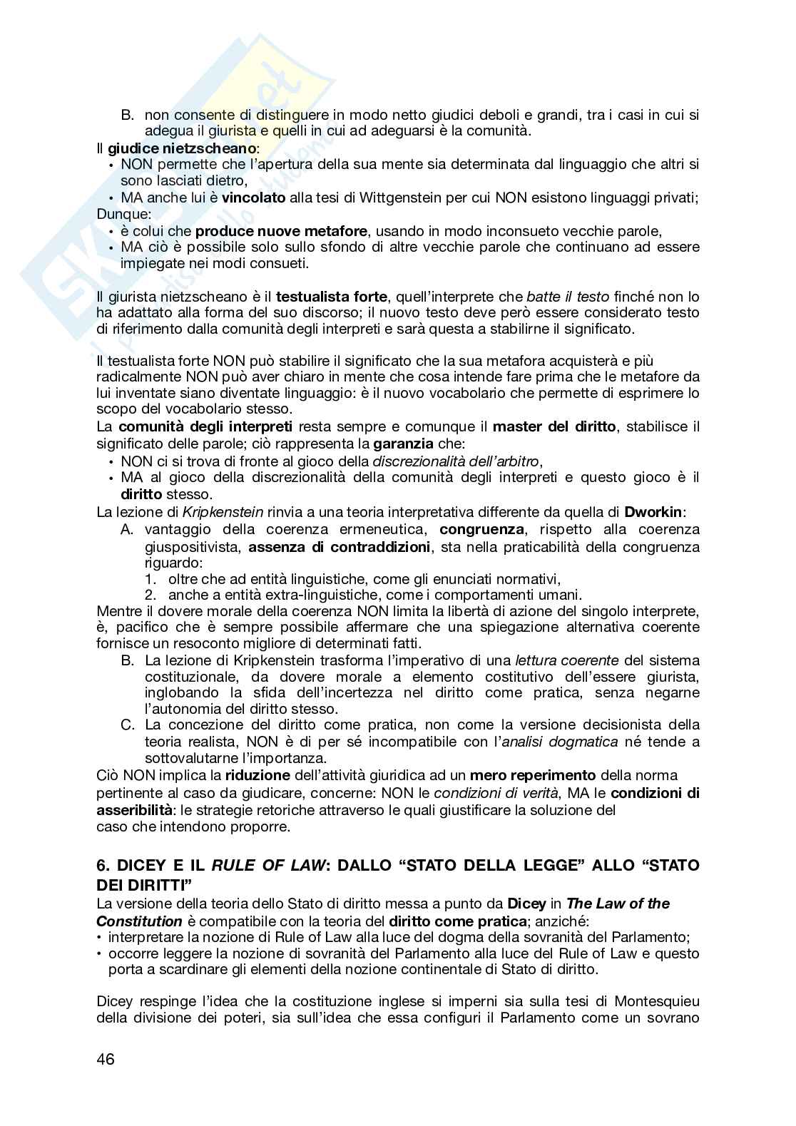 Riassunto esame Filosofia del Diritto, Prof. Re Lucia, libro consigliato Diritto e Diritti: lo Stato di diritto nell’era della globalizzazione, Santoro Pag. 46