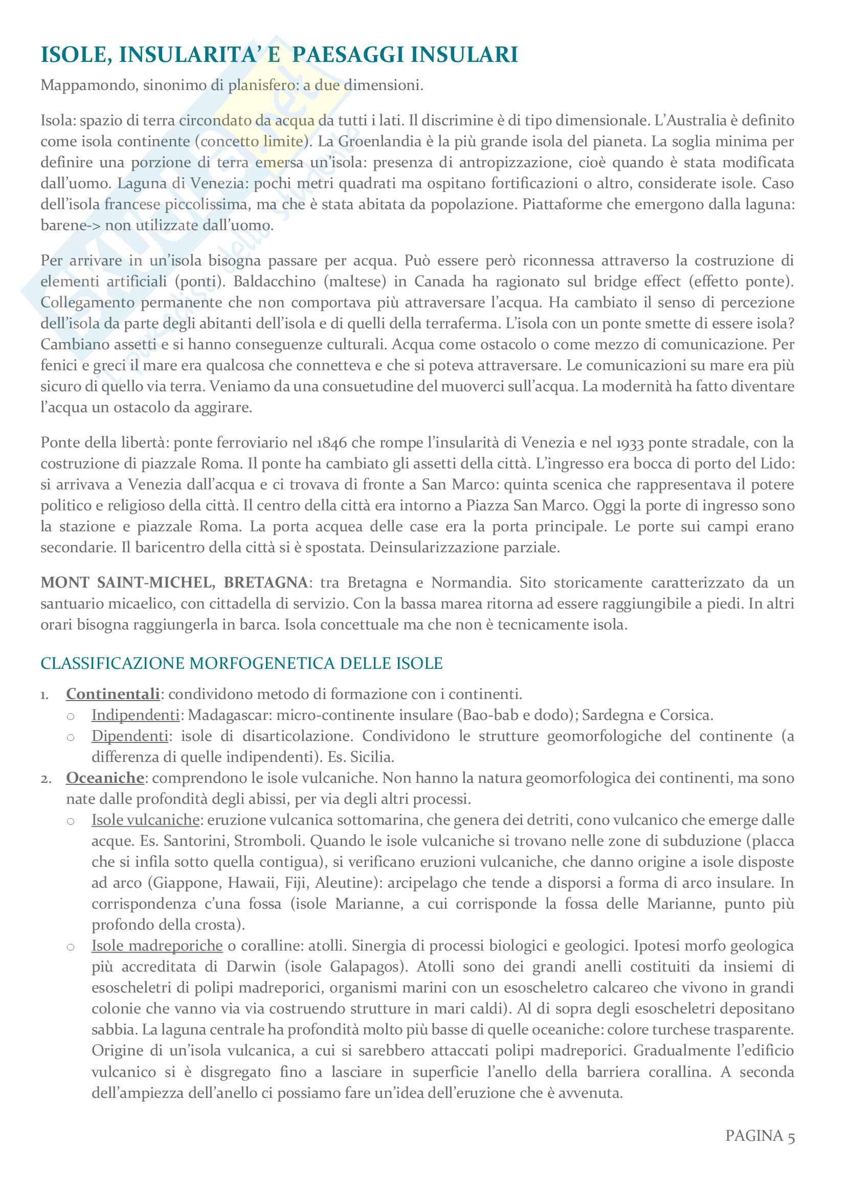 Geografia umana, appunti di tutte le lezioni scritti in modo chiaro e discorsivo Pag. 6