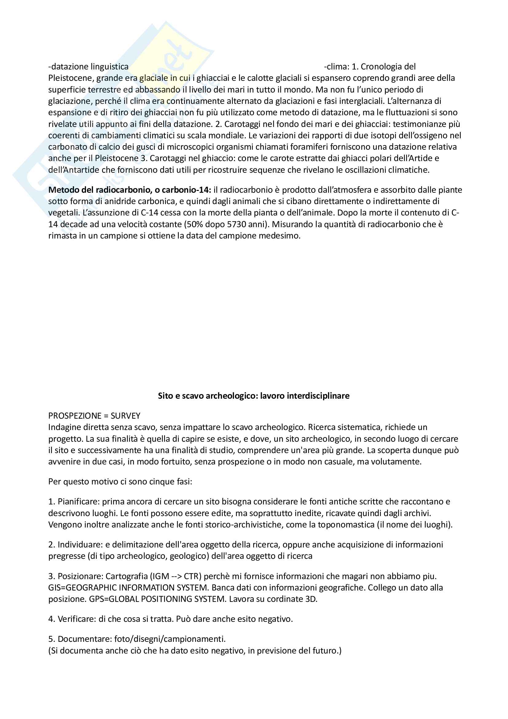 Appunti metodologia della ricerca archeologica Pag. 6