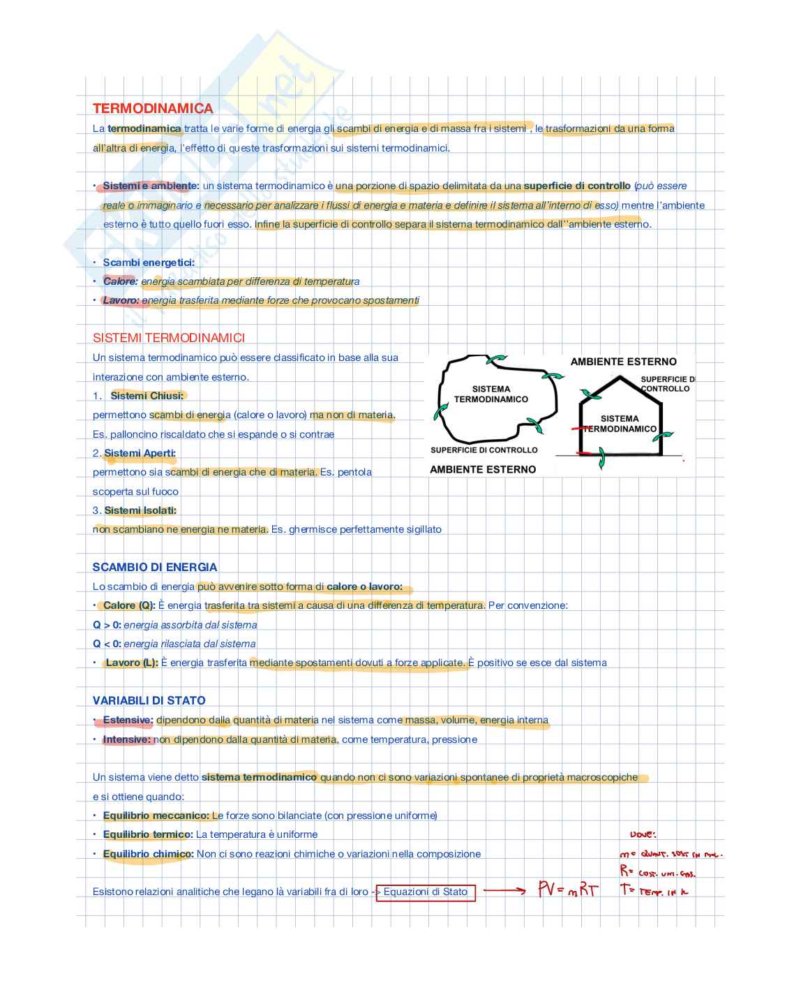 Appunti di Fisica tecnica ambientale sulla termodinamica Pag. 1