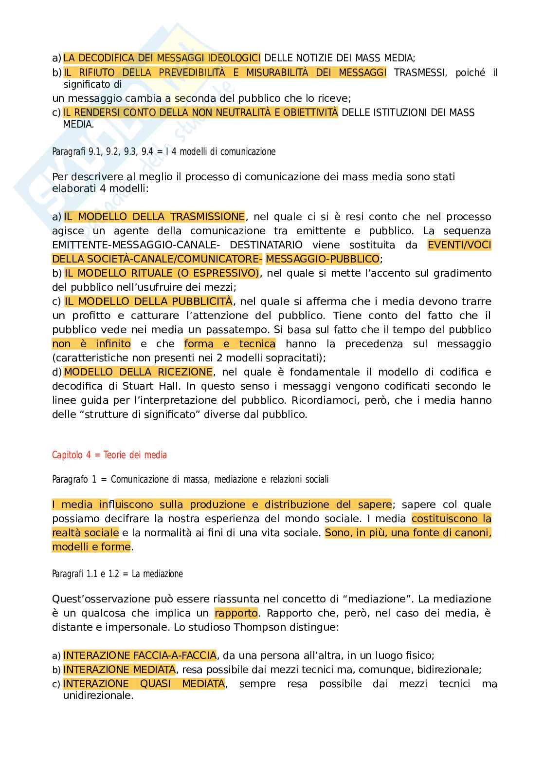 Riassunto esame Sociologia della comunicazione e dei media, Prof. Luchetti Lia, libro consigliato Sociologia della comunicazione e dei media, Luchetti Pag. 6
