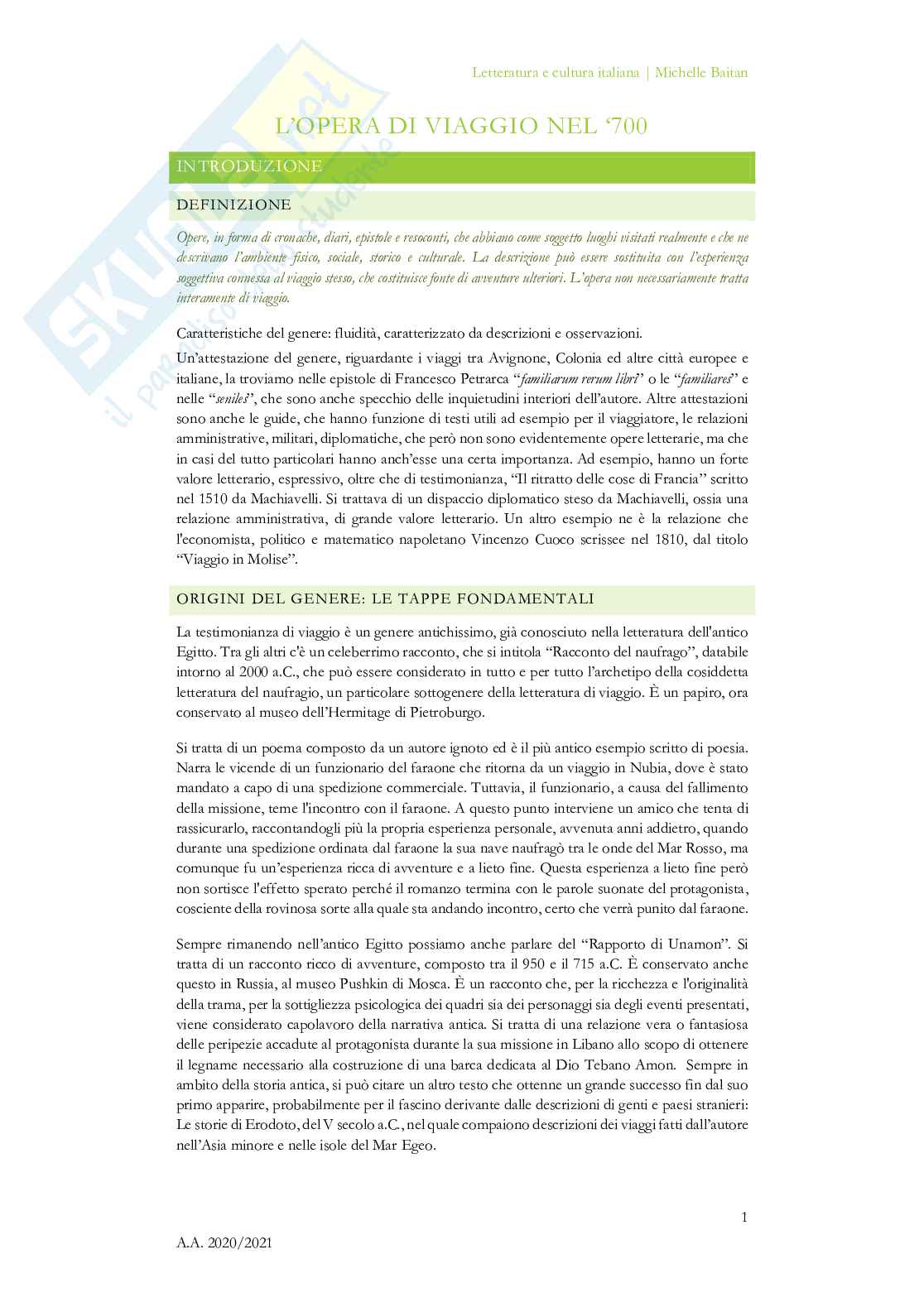 Letteratura Italiana Pag. 1