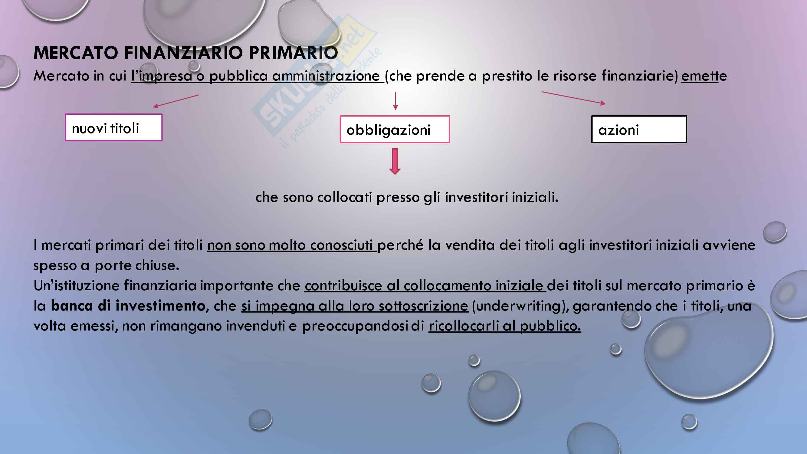 Appunti esame Intermediari finanziari, Prof De Sury Pag. 1