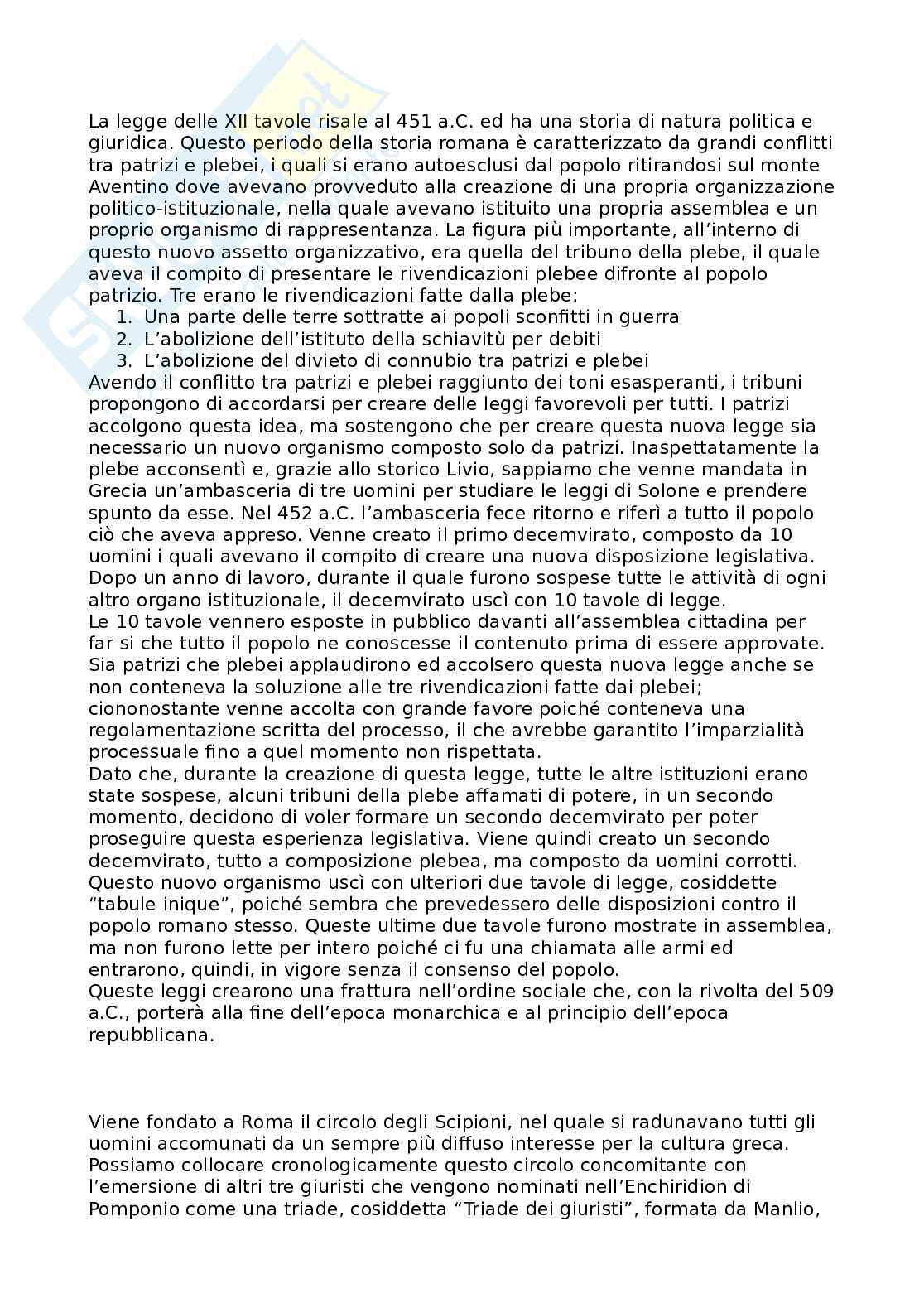 Esercitazione per il corso di diritto romano Pag. 1