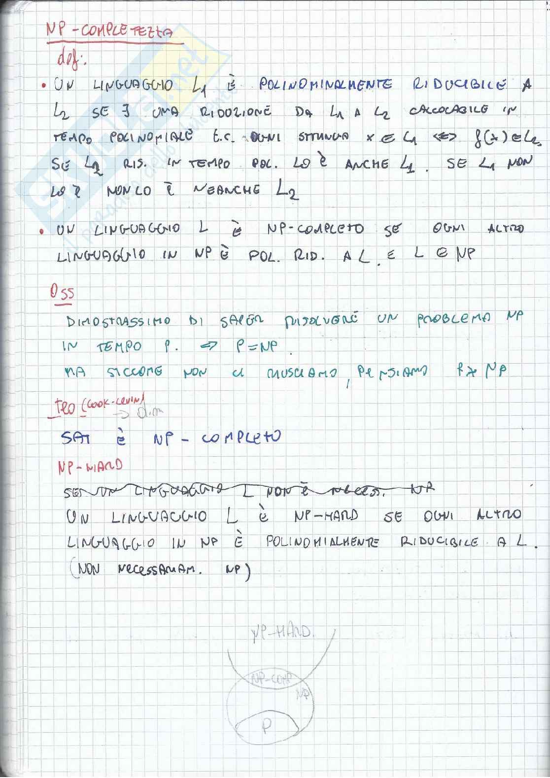 Riassunto esame Fondamenti d'informatica 2, Prof. Spaccamela Alberto, libro consigliato Dispense Docente, Spaccamela Pag. 16