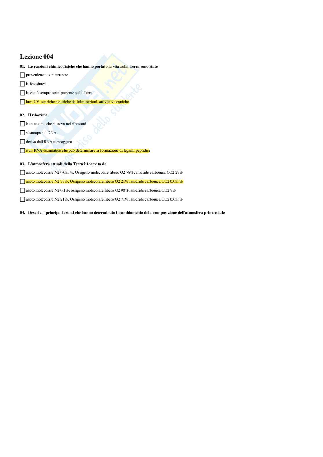 Paniere Zoologia - Risposte multiple - aggiornato (2026) Pag. 6