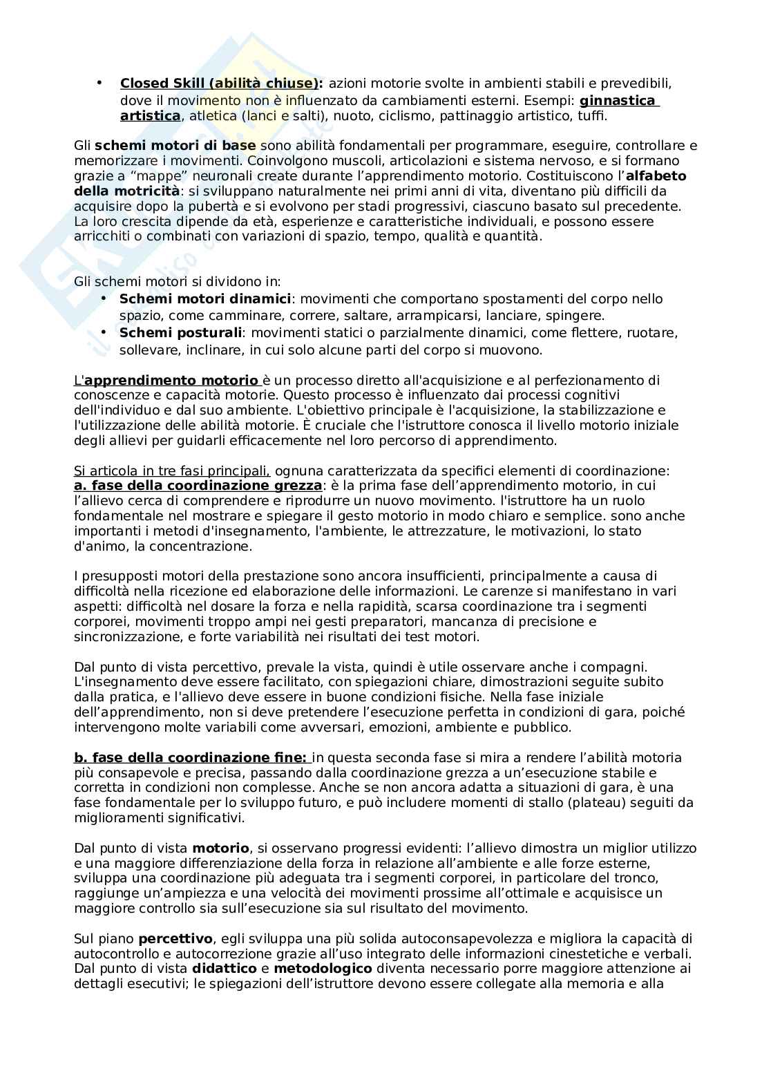Metodi e didattiche degli sport individuali e di squadra Pag. 21