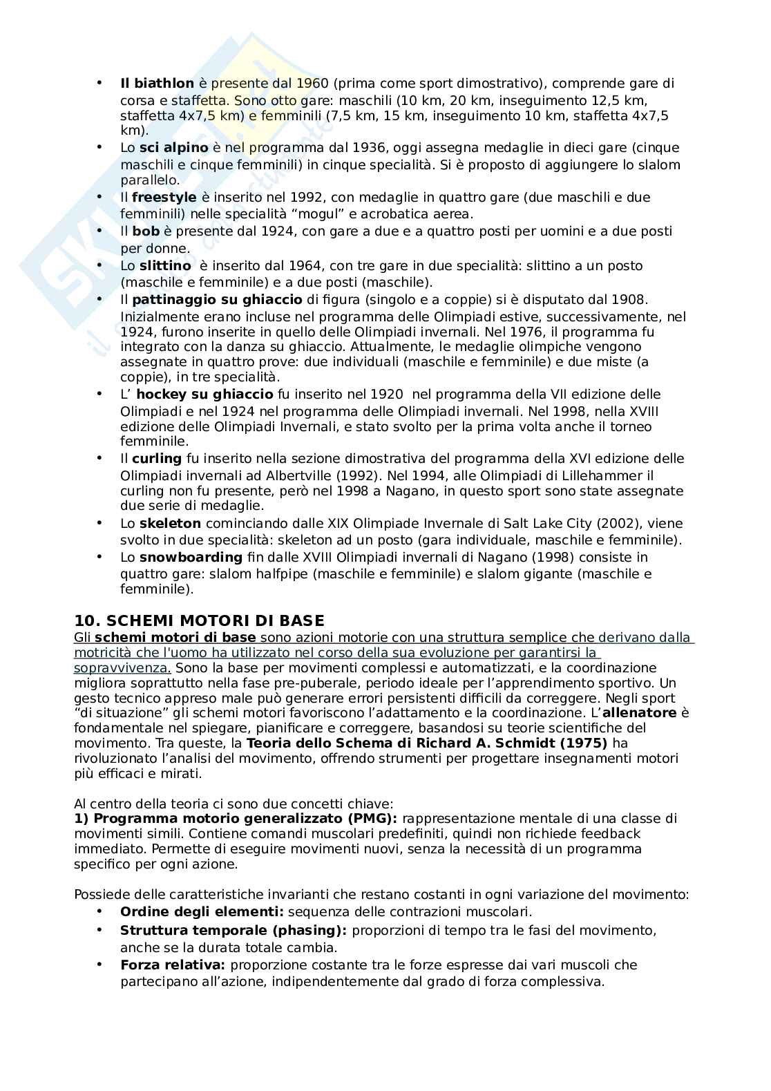 Metodi e didattiche degli sport individuali e di squadra Pag. 31