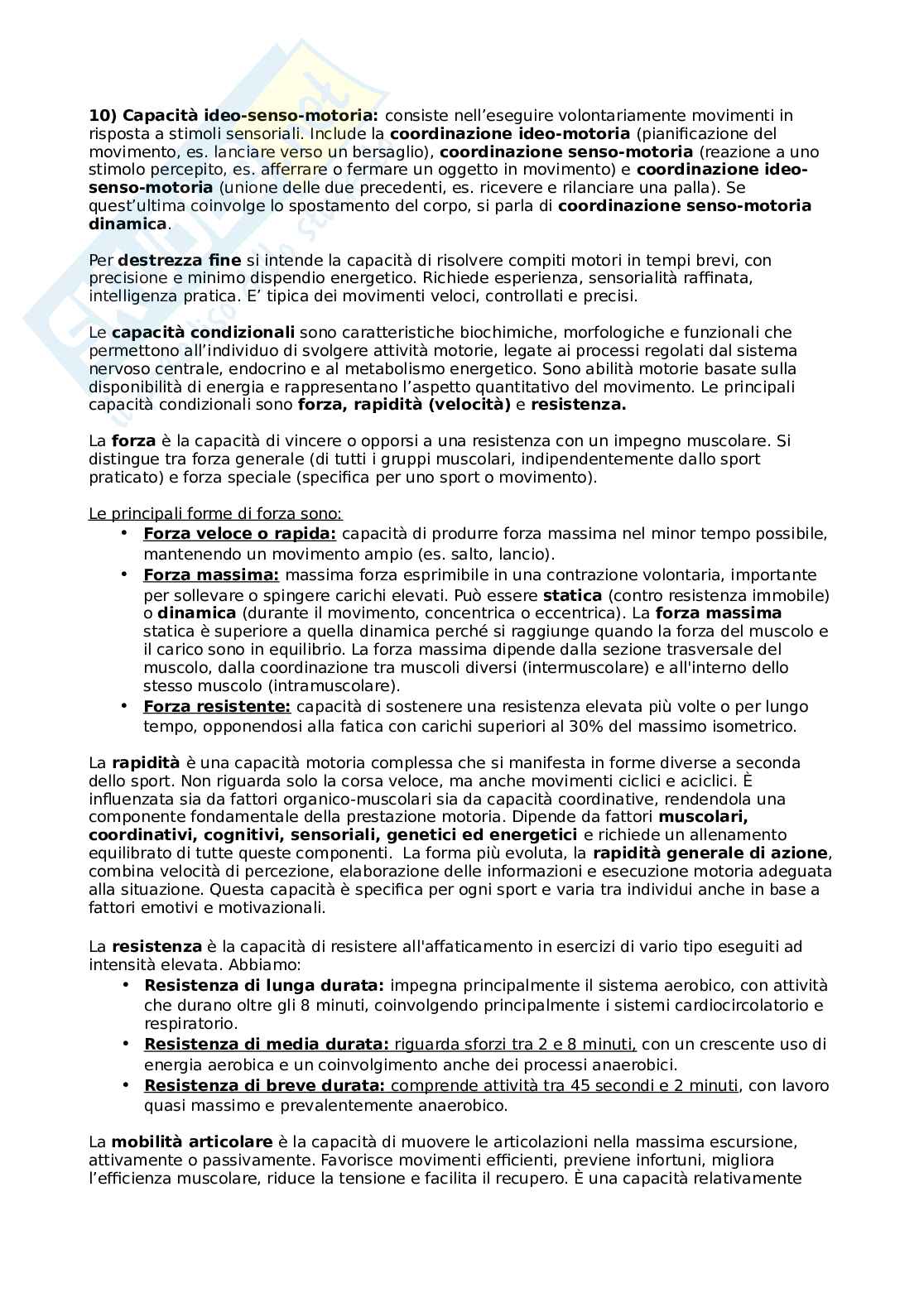 Metodi e didattiche degli sport individuali e di squadra Pag. 41