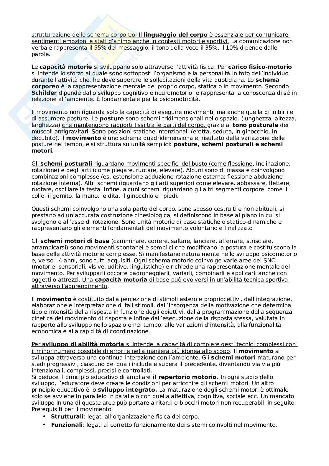 Metodi e didattiche degli sport individuali e di squadra Pag. 6