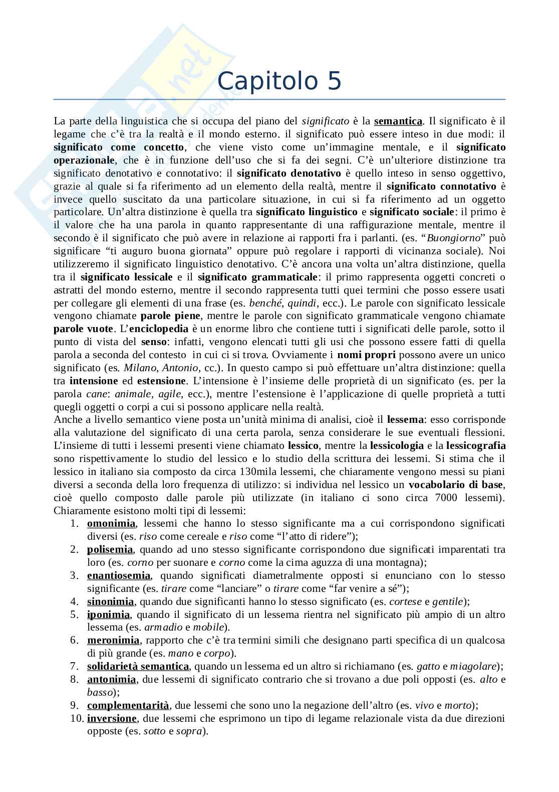 Riassunto esame linguistica generale, prof. Savino, libro consigliato La linguistica. Un corso introduttivo - primi 5 capitoli Pag. 11
