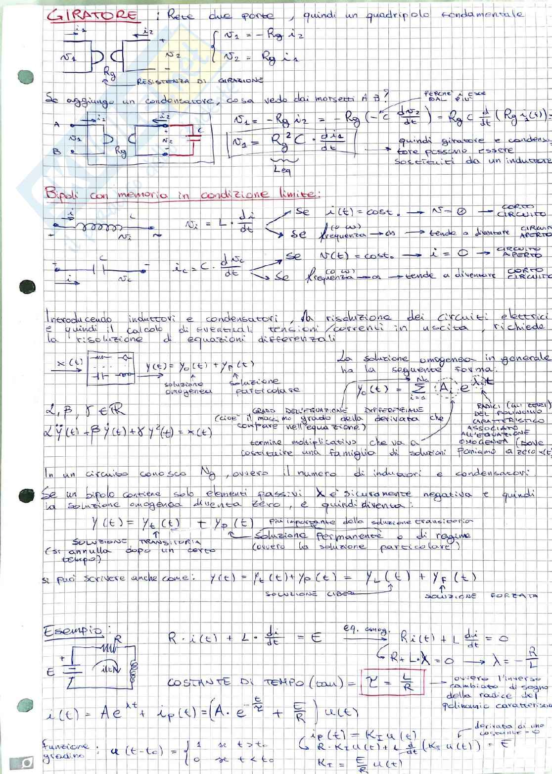 Teoria dei circuiti - Appunti + Formulario essenziale Pag. 16
