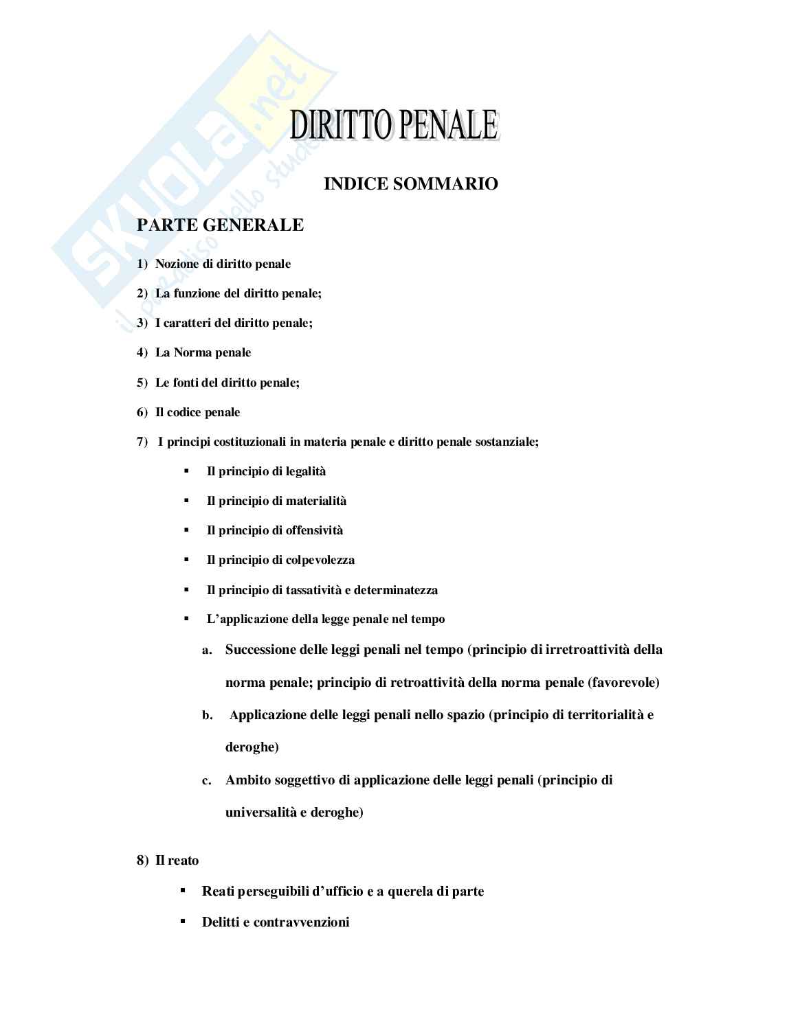 Riassunto Diritto Penale Pag. 1