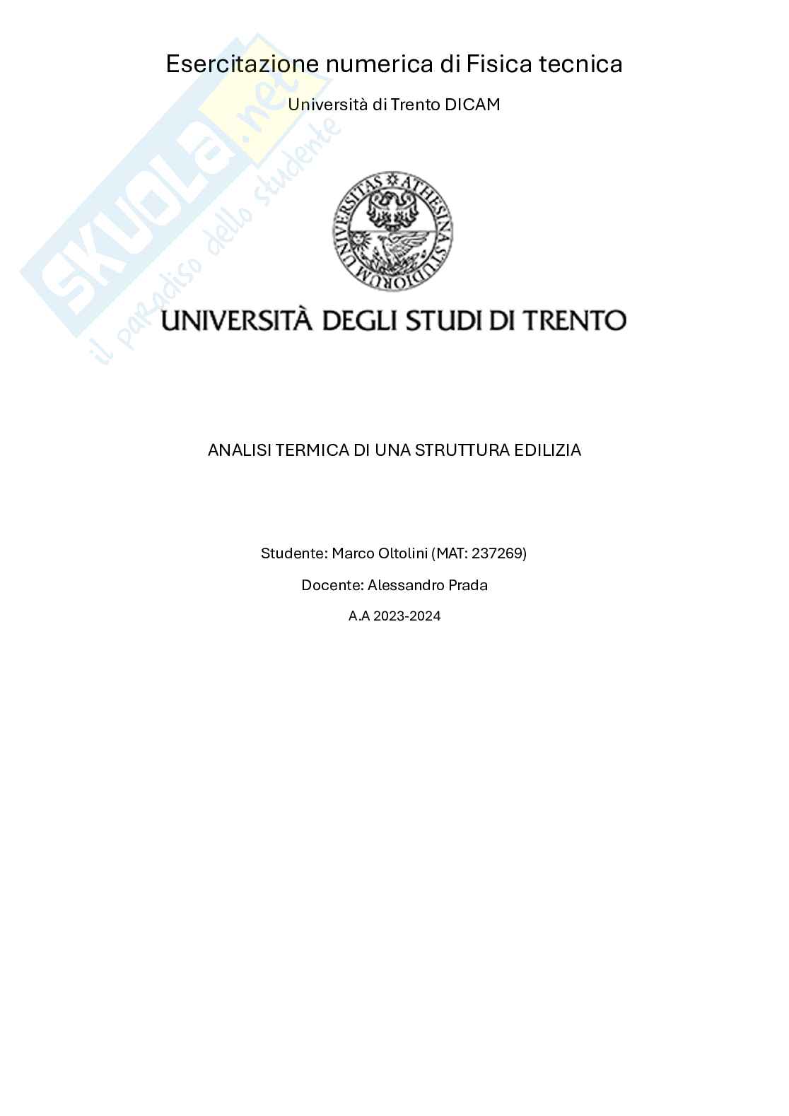 Esercitazione nodo strutturale Pag. 1