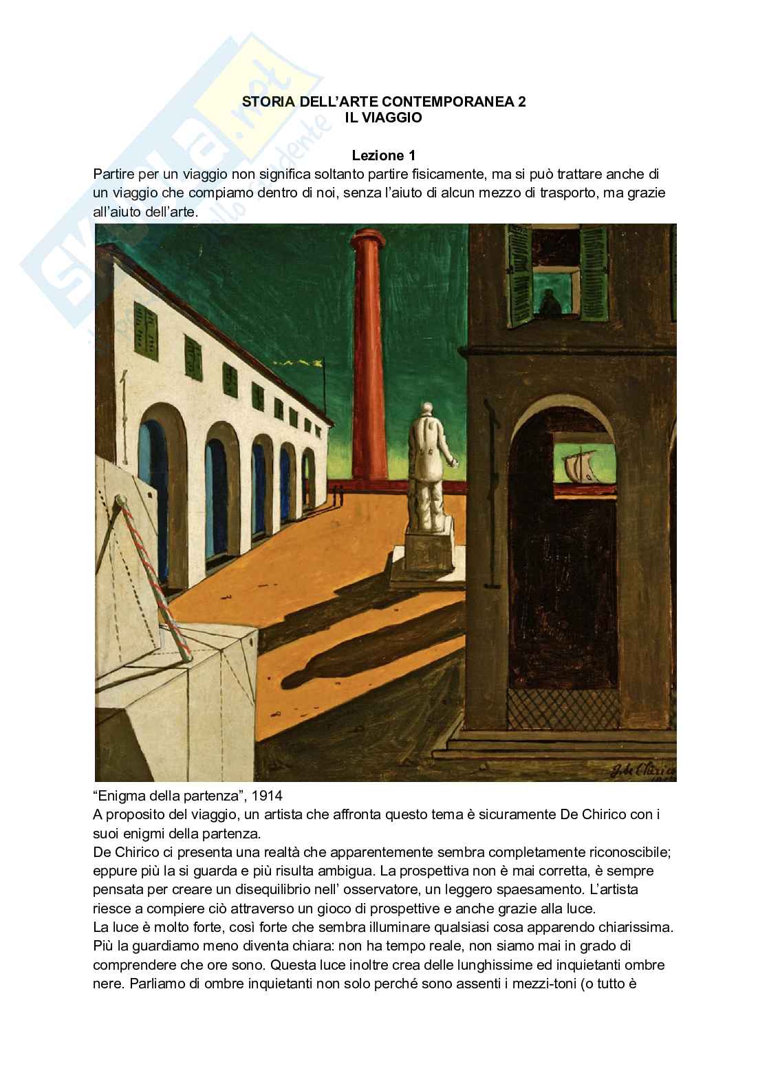 Appunti di Storia dell'arte contemporanea Pag. 1