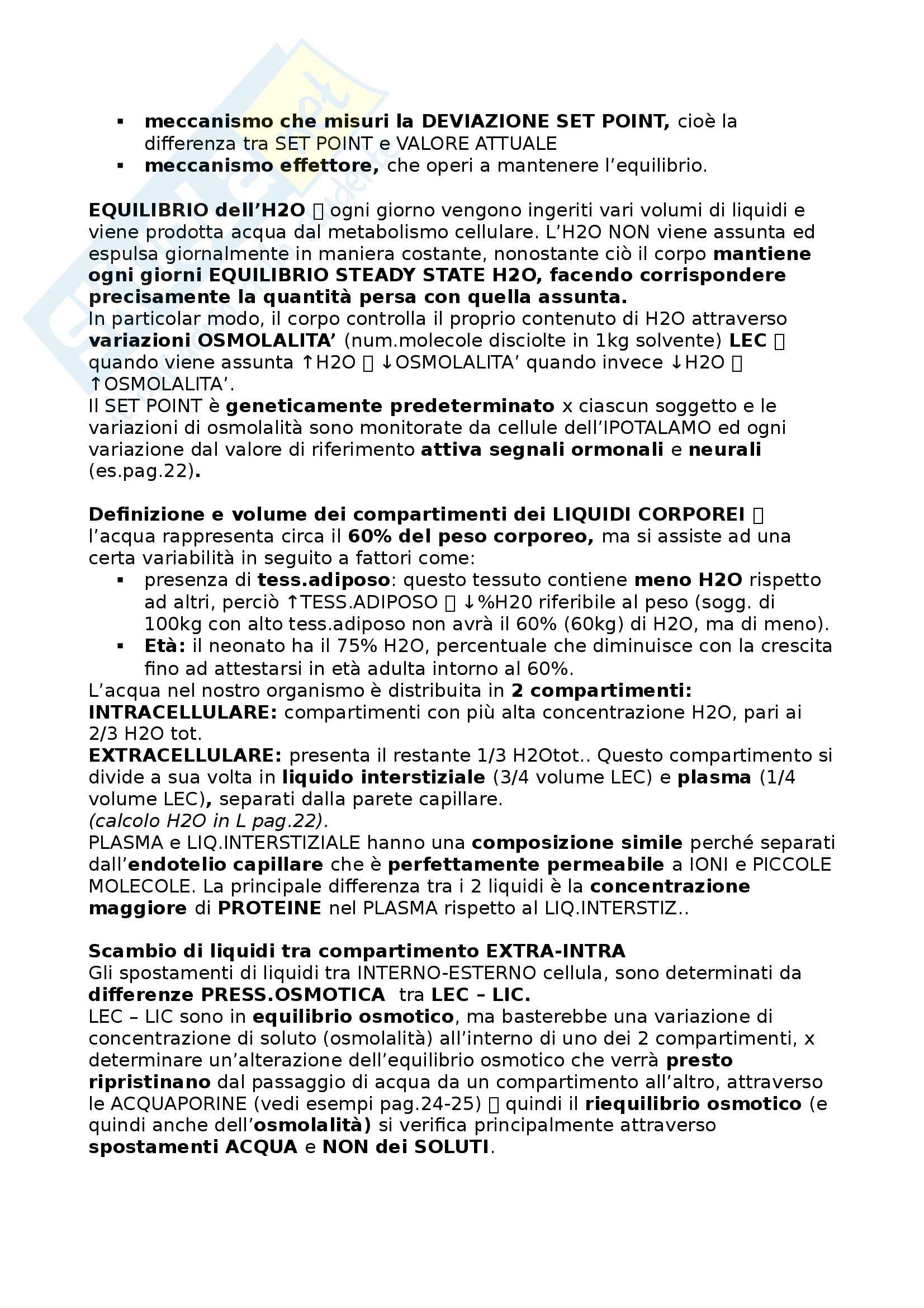 Riassunto esame Fisiologia Umana, prof. Cuppini, libro consigliato Fisiologia di Berne e Levy Pag. 11