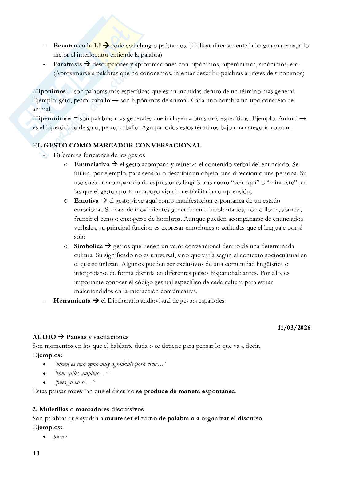 Appunti Strategie comunicative e negoziali della lingua spagnola Pag. 11