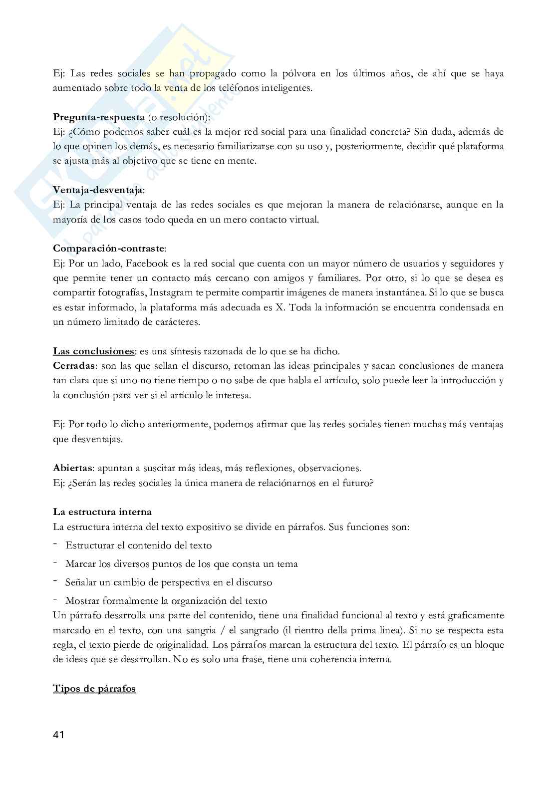 Appunti Strategie comunicative e negoziali della lingua spagnola Pag. 41