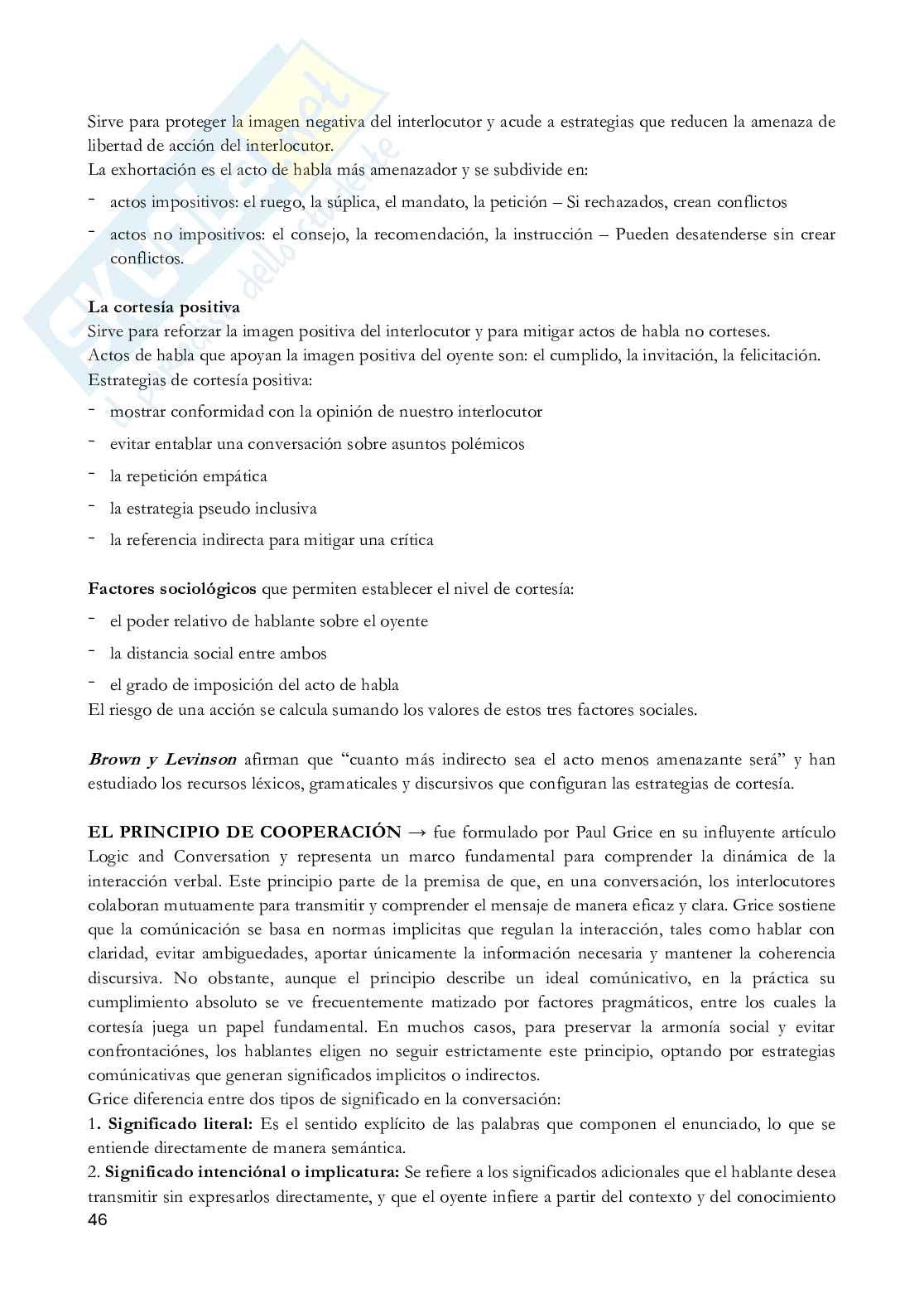 Appunti Strategie comunicative e negoziali della lingua spagnola Pag. 46