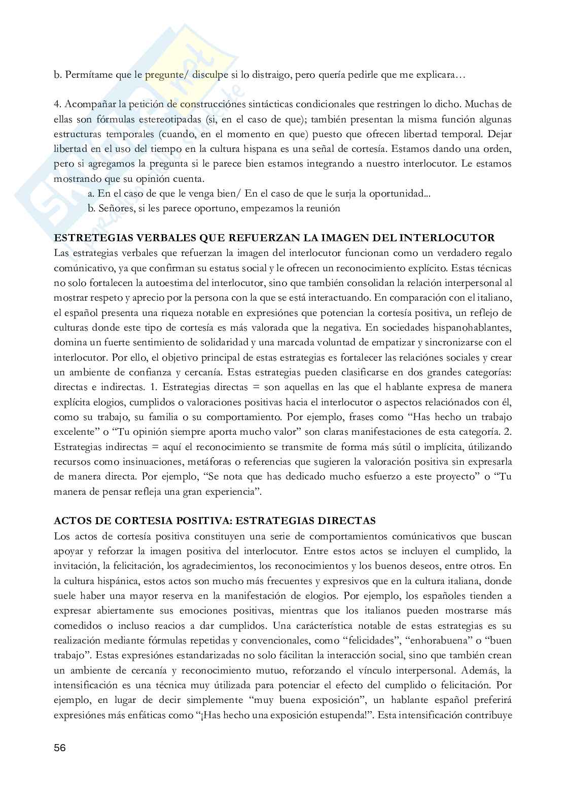 Appunti Strategie comunicative e negoziali della lingua spagnola Pag. 56