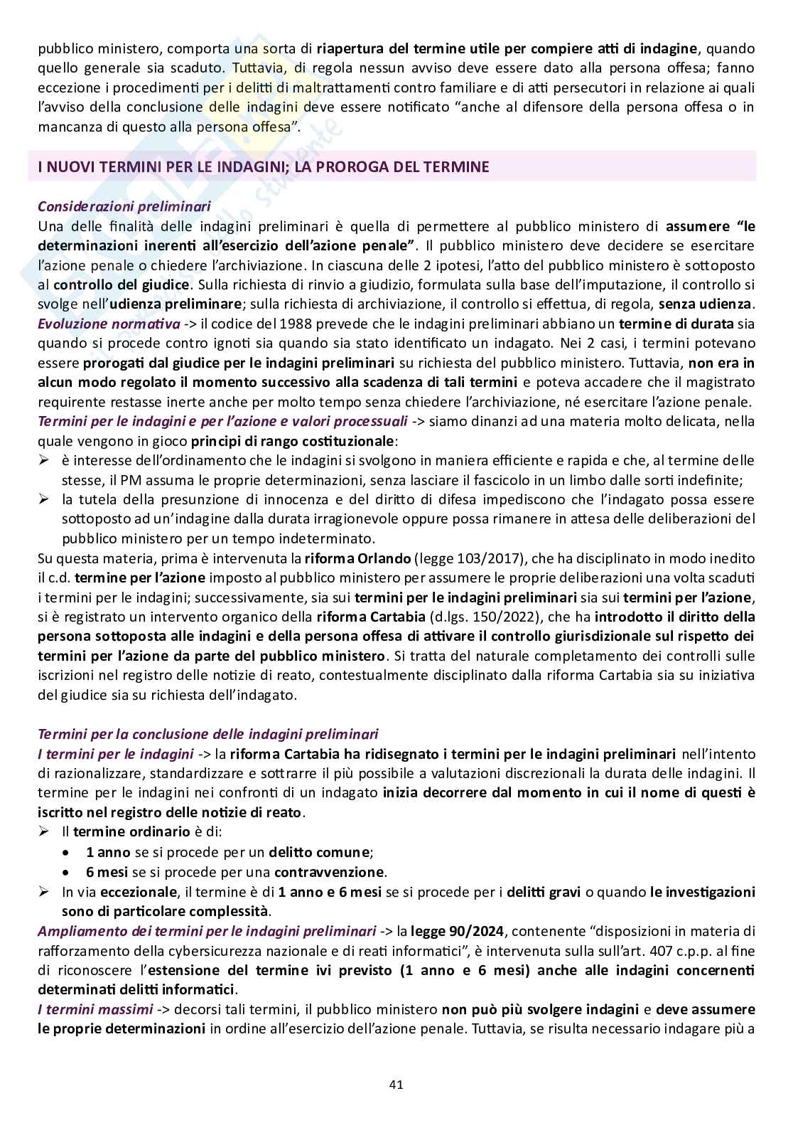 Riassunto esame Diritto processuale penale, Prof. Conti Carlotta, libro consigliato Manuale di procedura penale (modulo B), Tonini, Conti Pag. 41