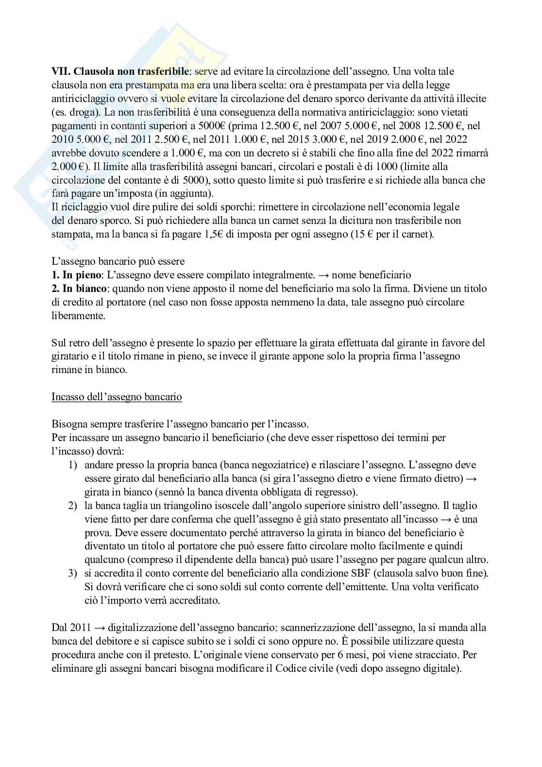 Economia e gestione della banca Pag. 21