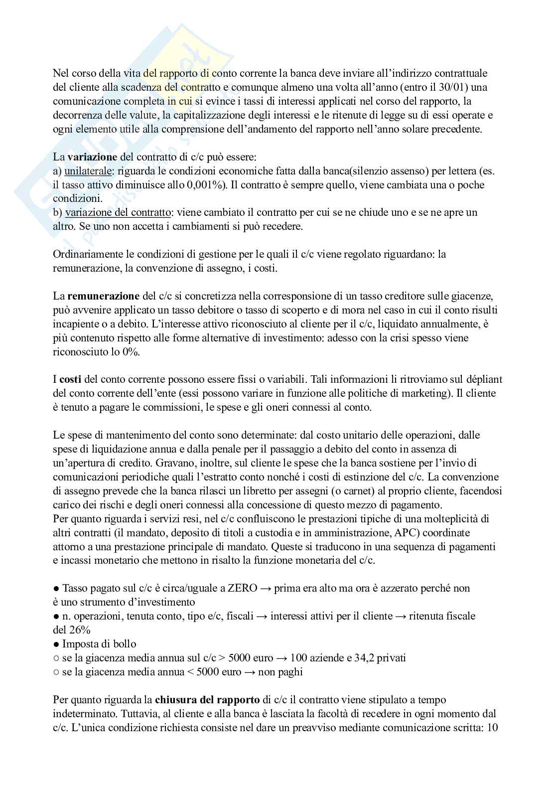 Economia e gestione della banca Pag. 31