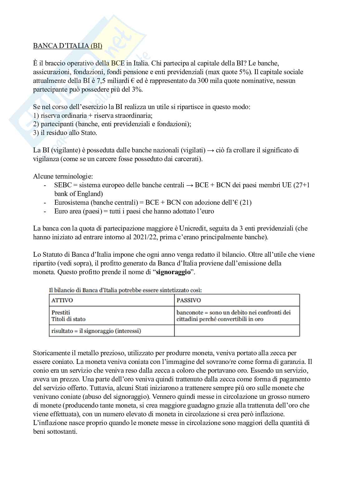 Economia e gestione della banca Pag. 61