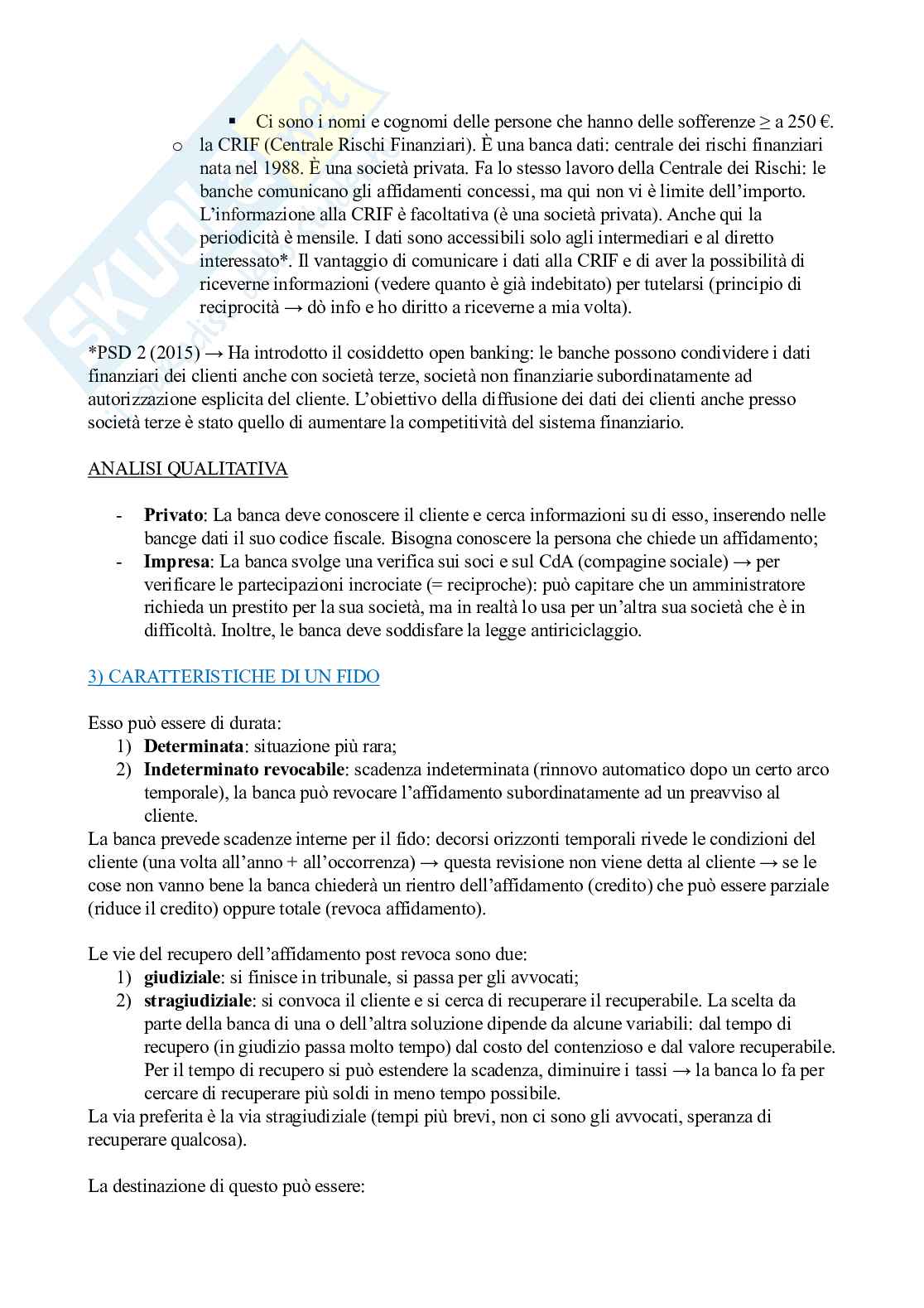 Economia e gestione della banca Pag. 71