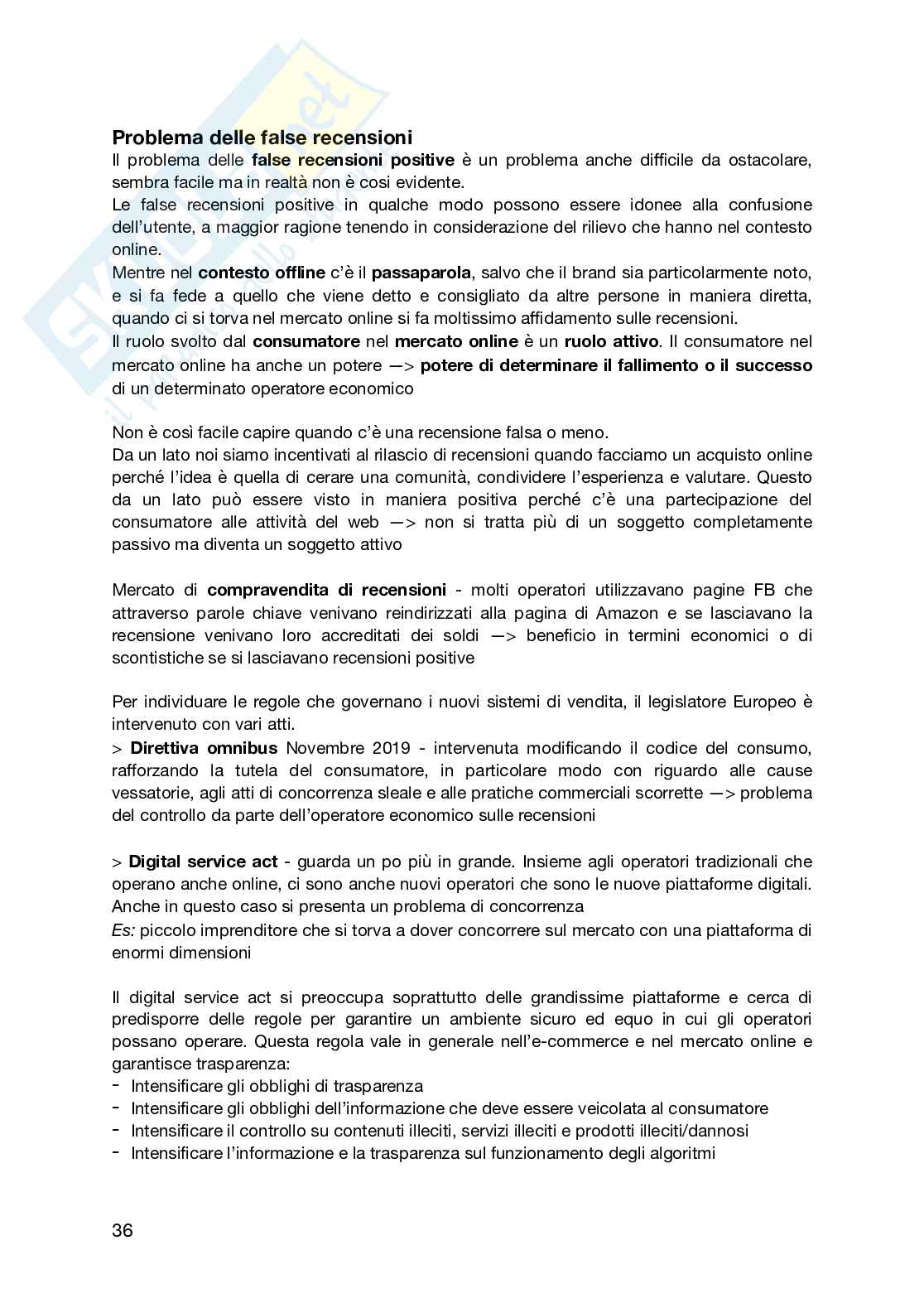 Appunti lezioni Marketing e diritto (parte due) Pag. 36