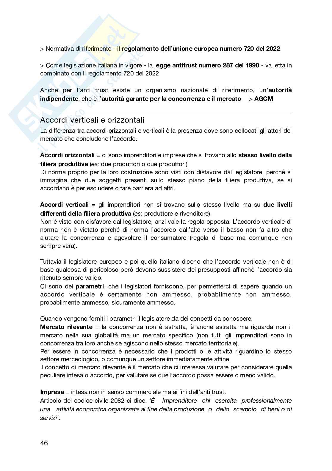 Appunti lezioni Marketing e diritto (parte due) Pag. 46