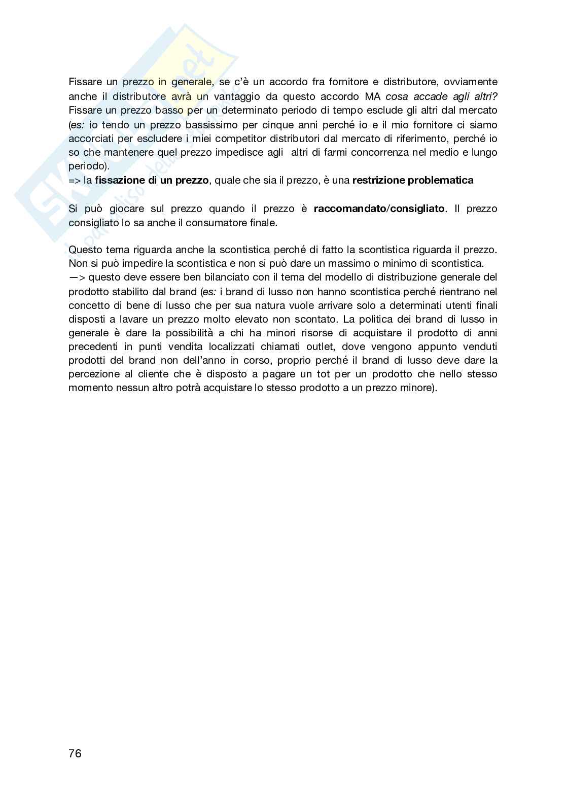 Appunti lezioni Marketing e diritto (parte due) Pag. 76
