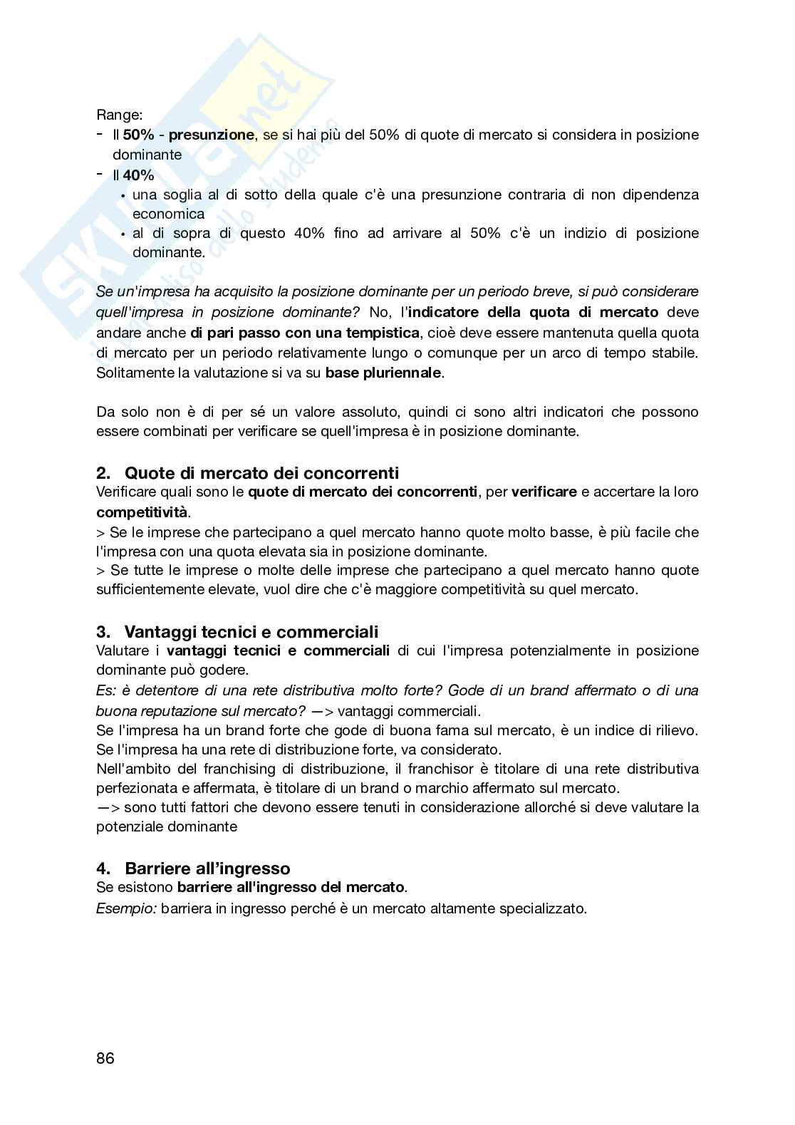 Appunti lezioni Marketing e diritto (parte due) Pag. 86