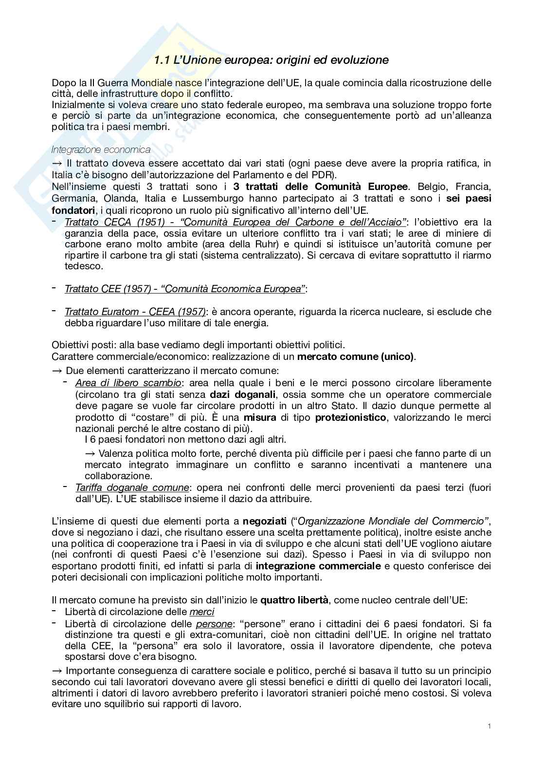 Diritto dell'Unione Europea Pag. 1