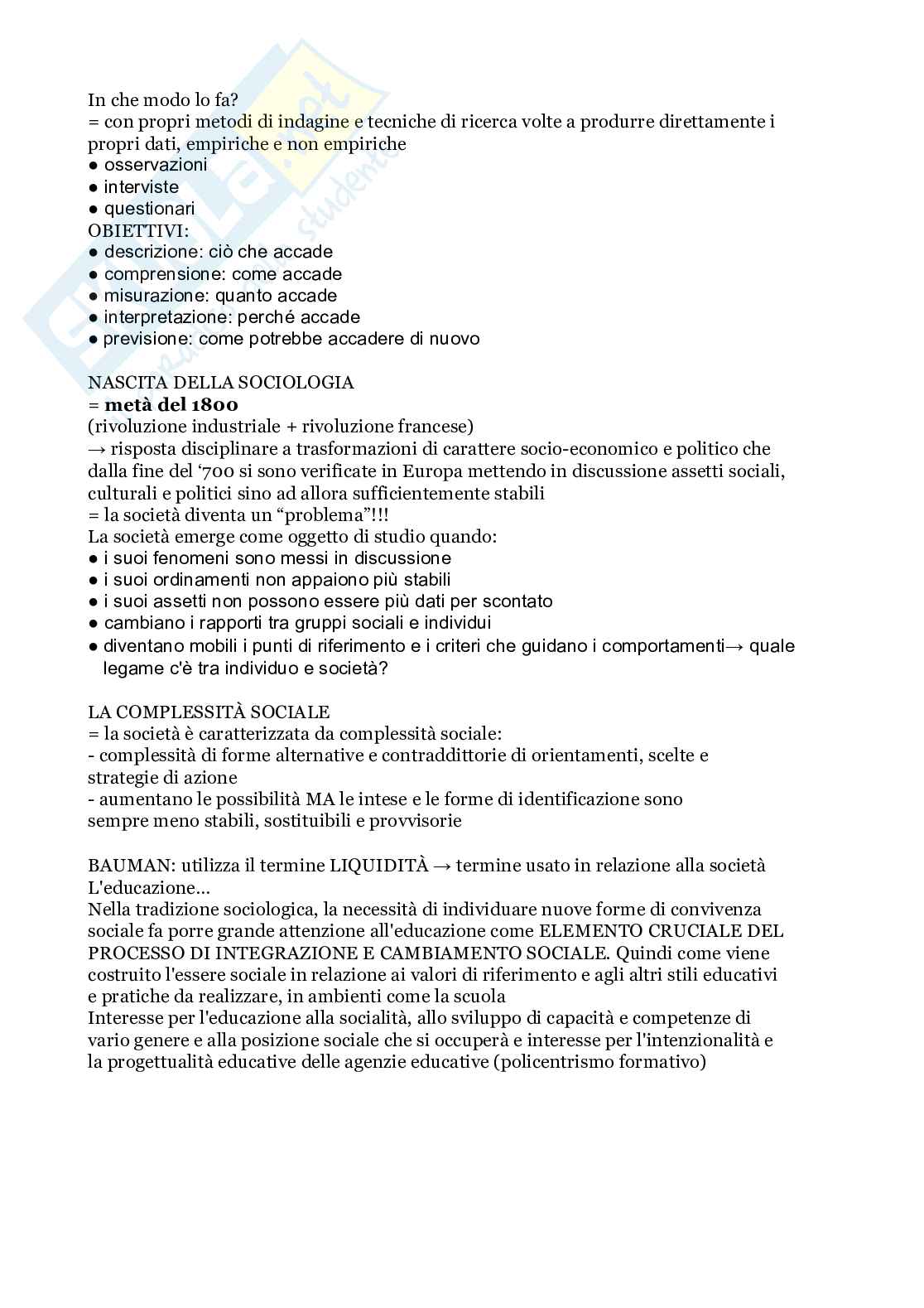 Sociologia dell'educazione e della prima infanzia Pag. 2