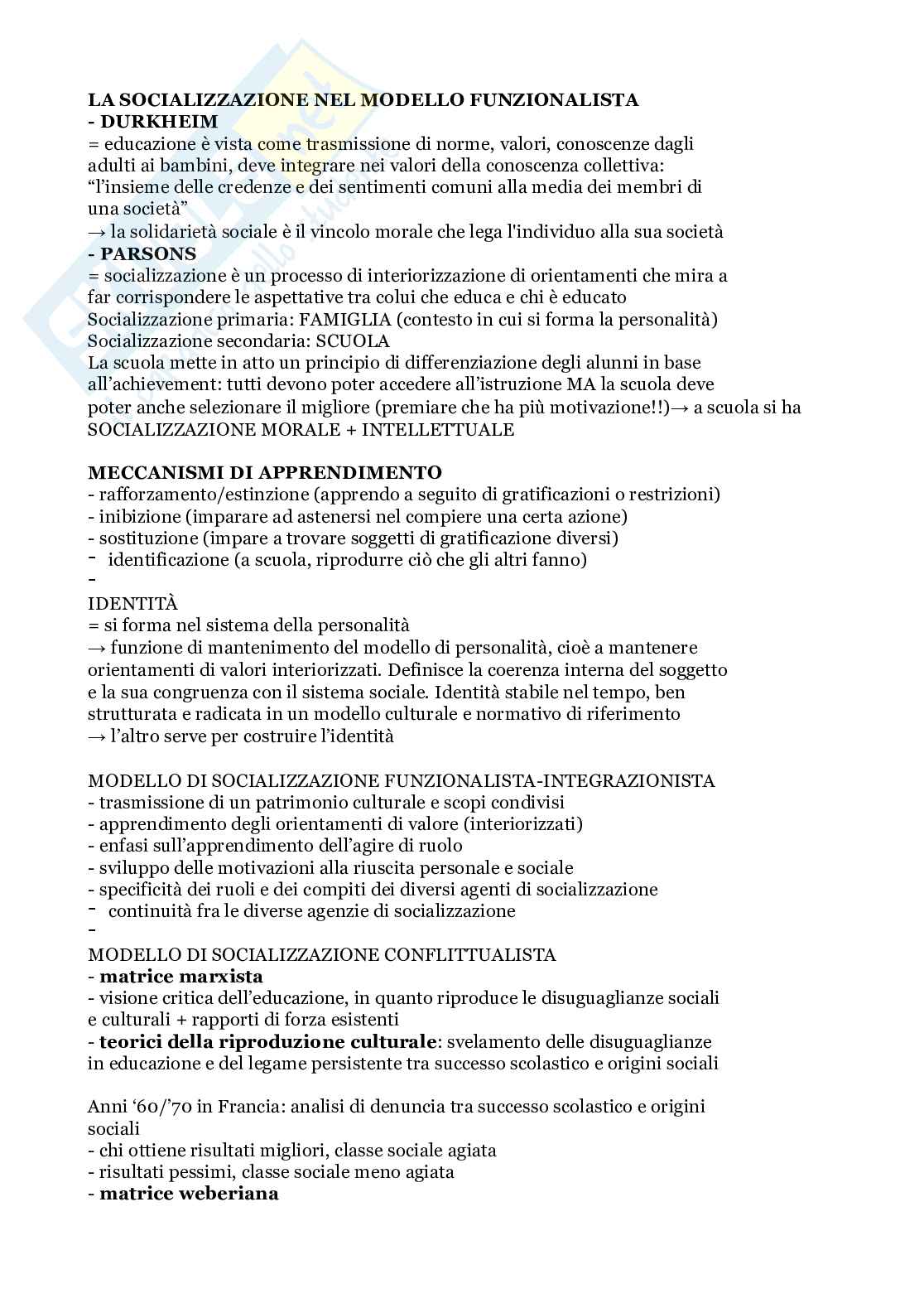 Sociologia dell'educazione e della prima infanzia Pag. 6