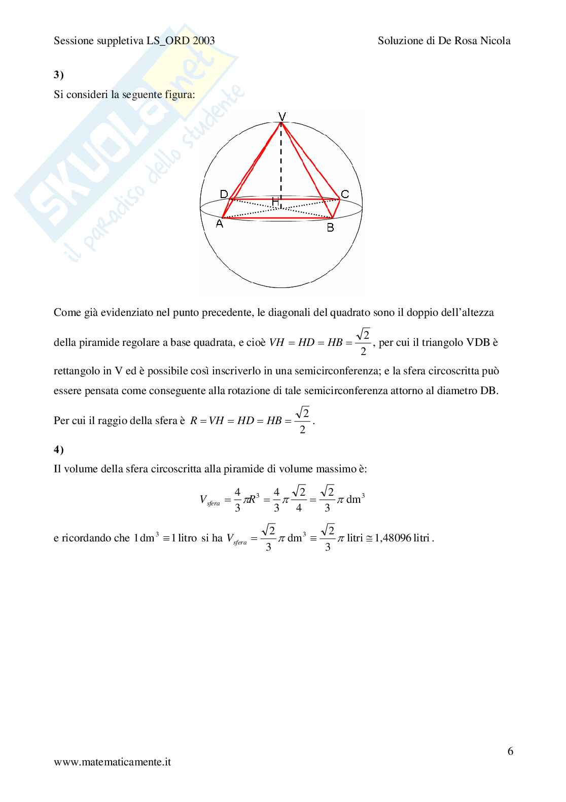 2003 - Liceo scientifico ordinamento prova suppletiva Pag. 6