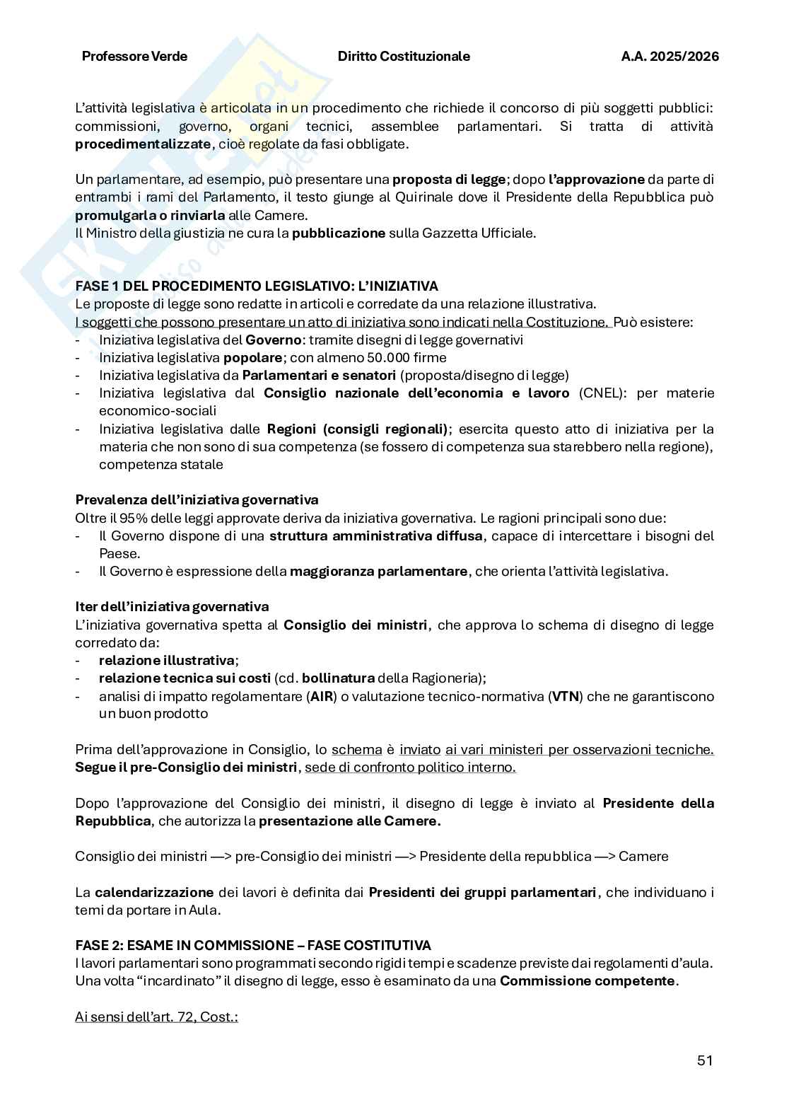 Riassunto esame Diritto costituzionale , Prof. Verde Giuseppe, libro consigliato Diritto costituzionale , Bin, Pitruzzella Pag. 51
