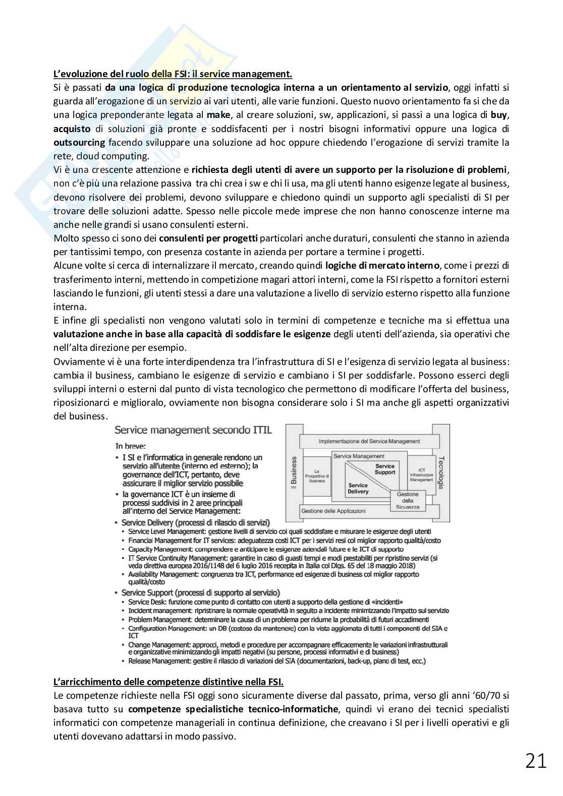 Organizzazione sistemi informativi aziendali Pag. 21