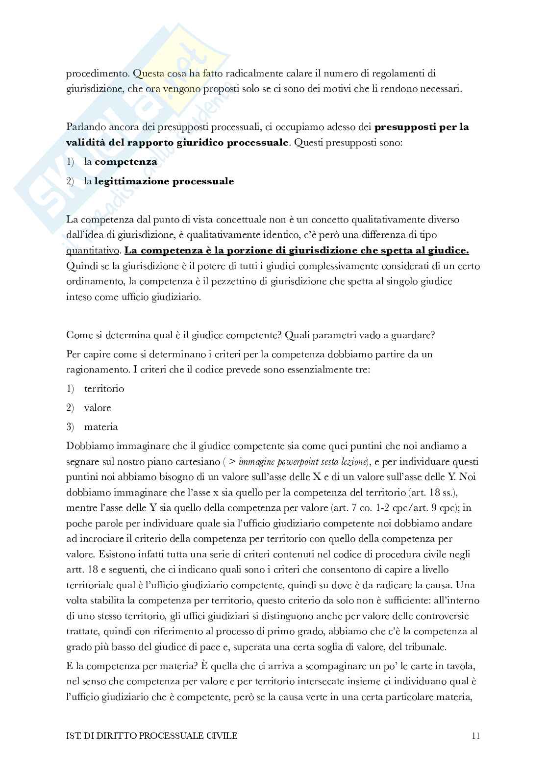 Appunti Istituzioni diritto processuale civile Pag. 11