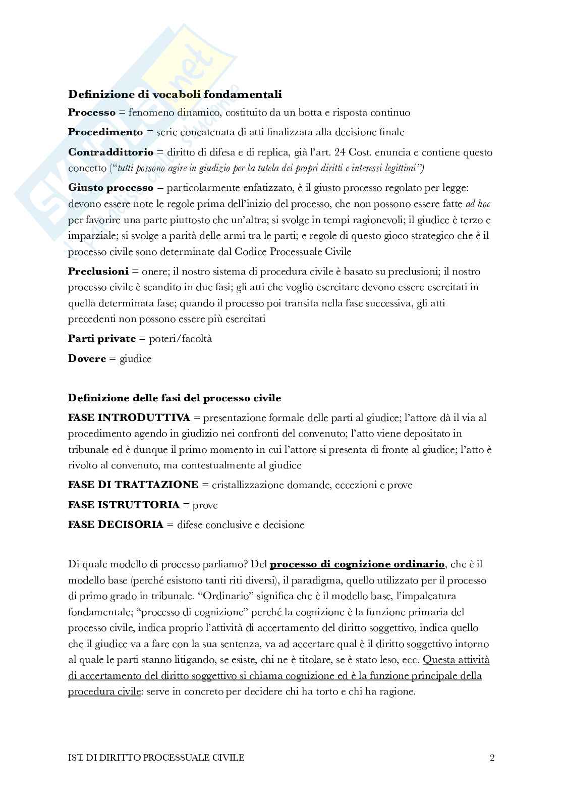 Appunti Istituzioni diritto processuale civile Pag. 2