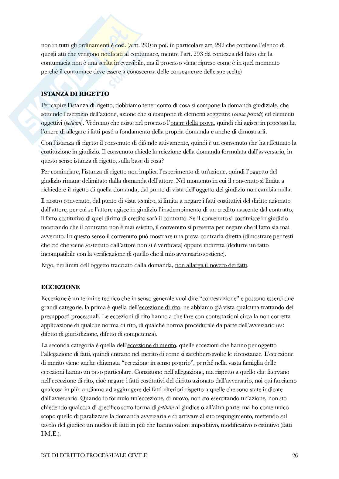 Appunti Istituzioni diritto processuale civile Pag. 26