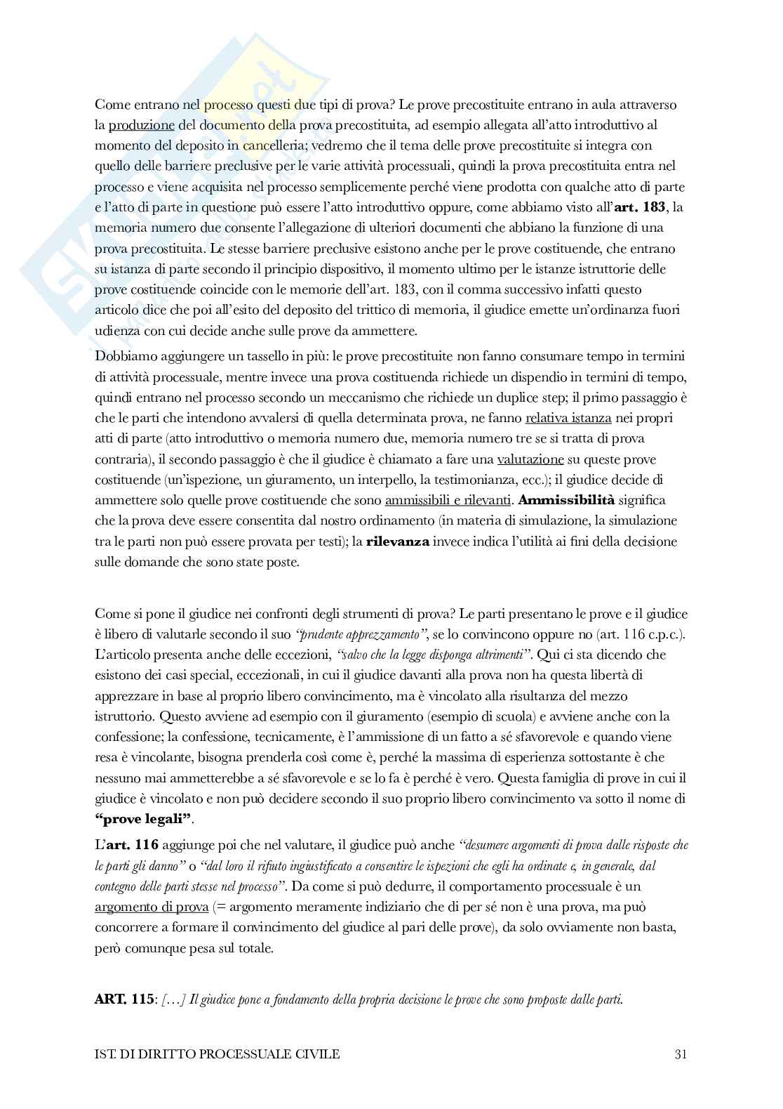 Appunti Istituzioni diritto processuale civile Pag. 31