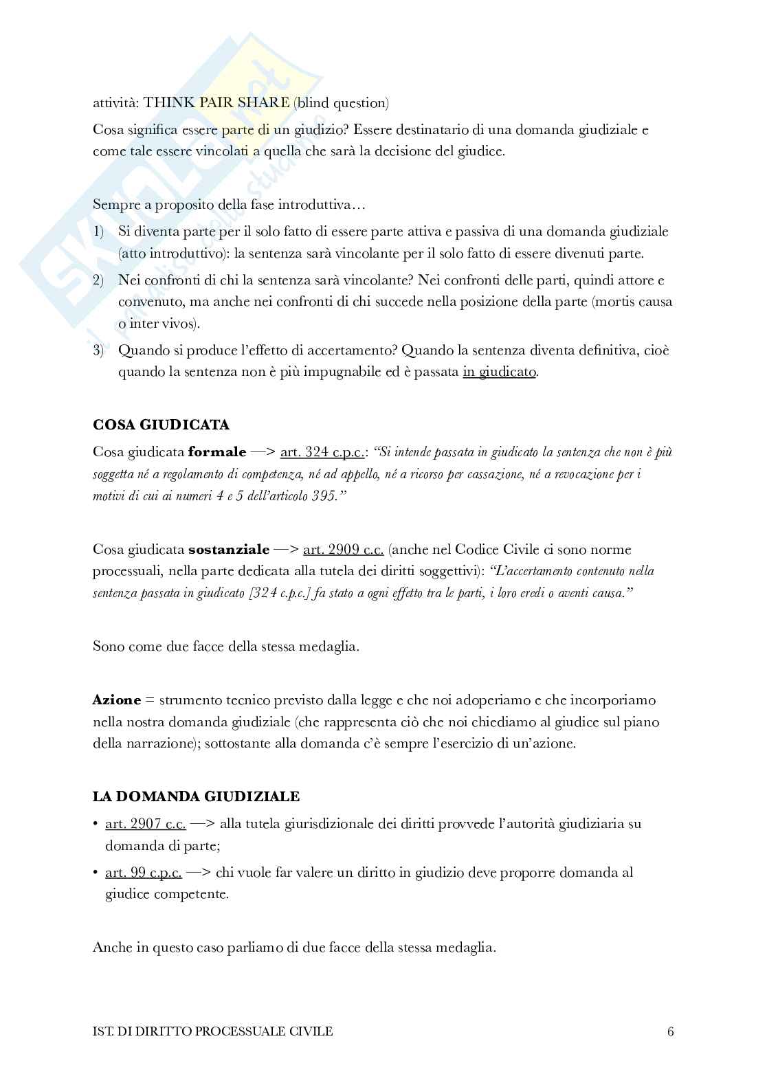 Appunti Istituzioni diritto processuale civile Pag. 6