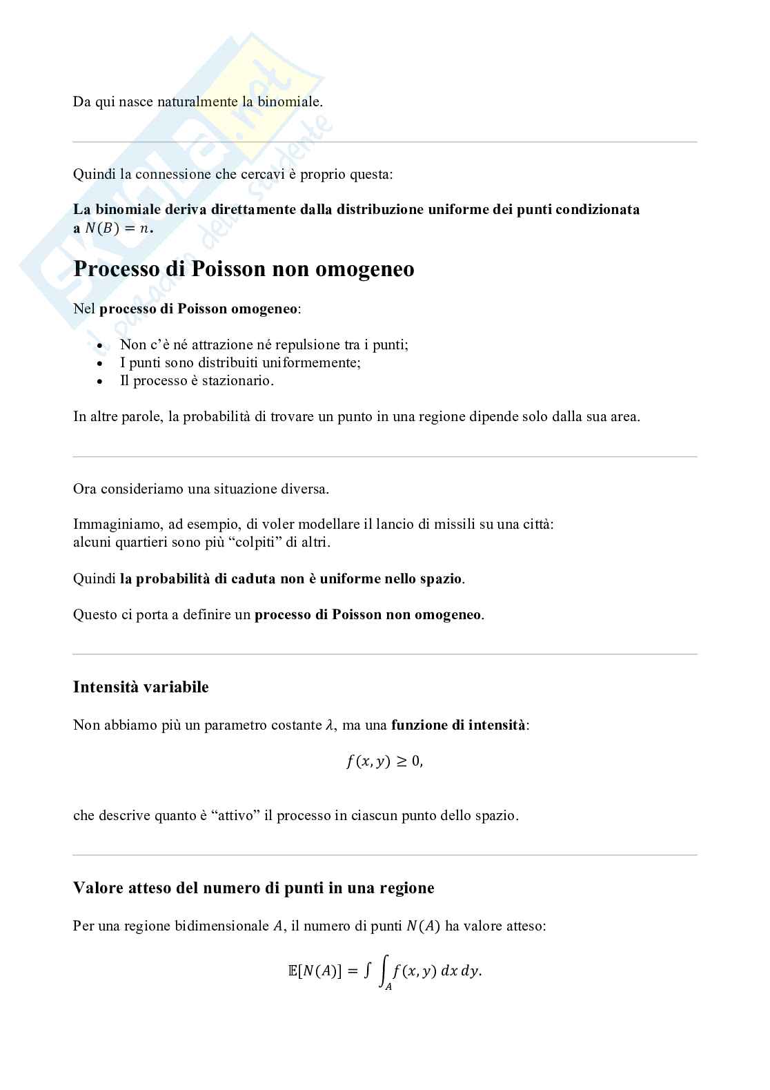 Processo di Poisson Pag. 6