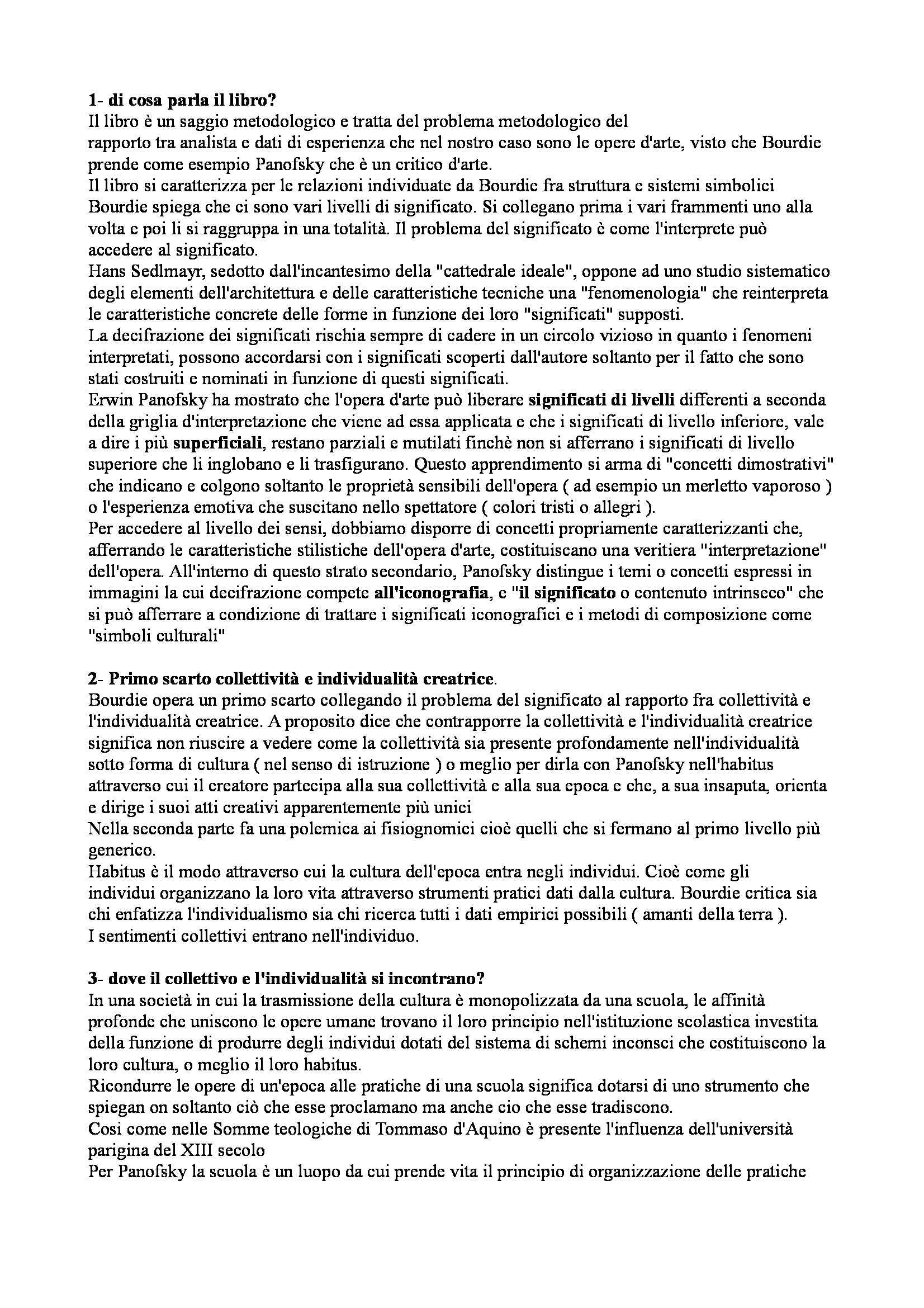 Fondamenti di scienze sociali - Il problema del significato nelle scienze strutturali, Bourdieu Pag. 1