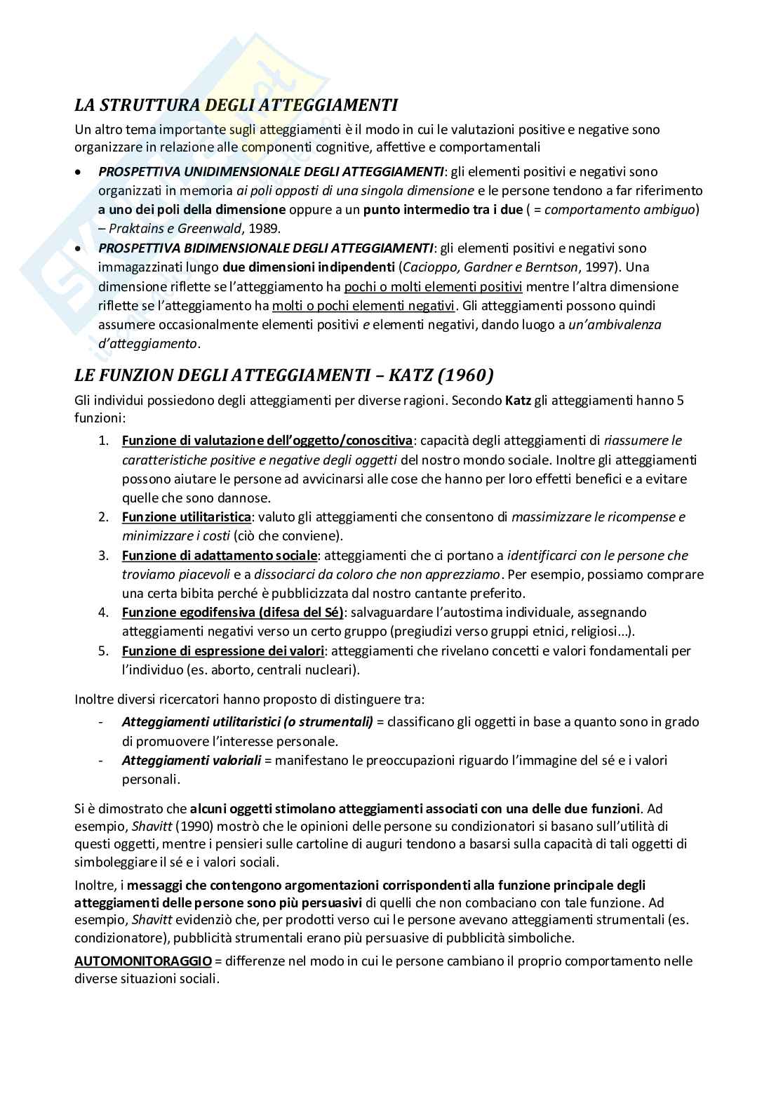 Riassunto esame Psicologia sociale, prof. Cabras, libri consigliati Introduzione alla psicologia sociale, Hewstone, Stroebe, Jonas; Fondamenti di psicologia della comunicazione, Anolli; Quando le persone diventano cose, Pacilli Pag. 11
