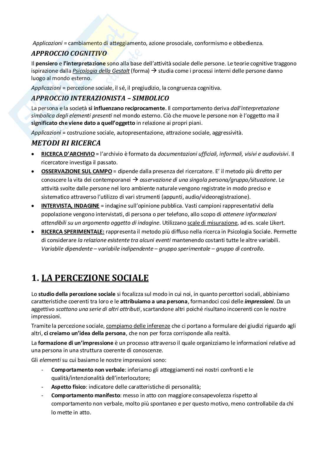 Riassunto esame Psicologia sociale, prof. Cabras, libri consigliati Introduzione alla psicologia sociale, Hewstone, Stroebe, Jonas; Fondamenti di psicologia della comunicazione, Anolli; Quando le persone diventano cose, Pacilli Pag. 2